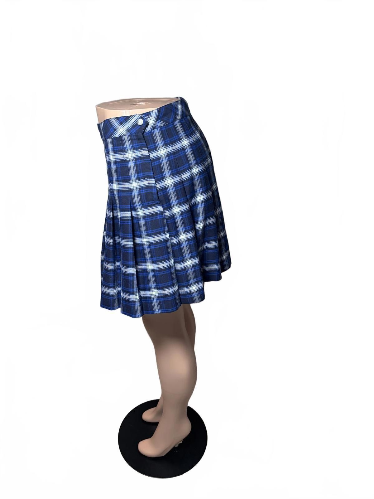The Unbranded Brand Y2kBlue Plaid Pleated MiniSkirt/Preppy/Schoolgirl Aesthetic6 Size 28" / US 6 / IT 42 - 5 Thumbnail