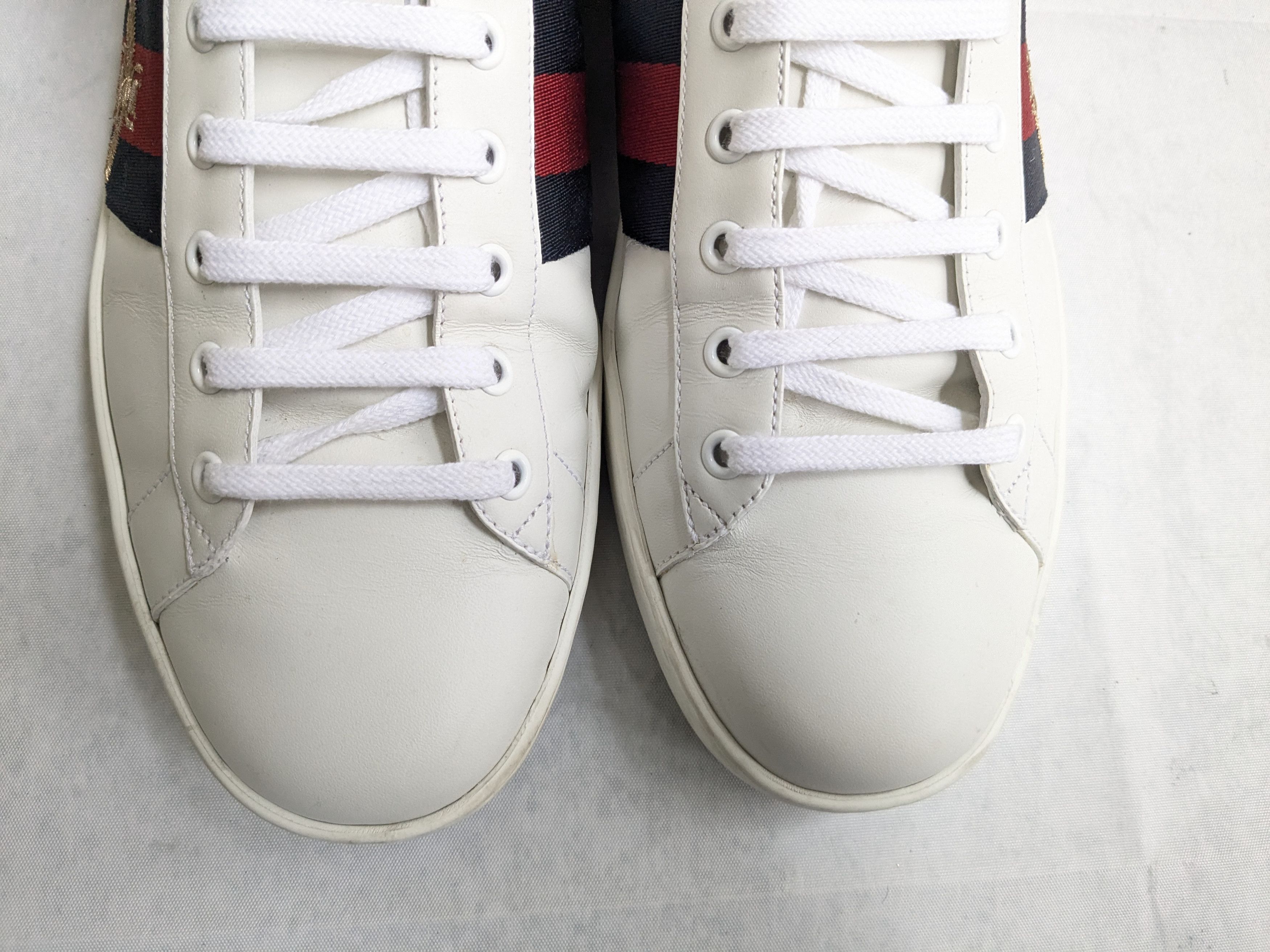 Gucci Gucci Ace Sneakers White 11.5 High Top Leather Size US 11.5 / EU 44-45 - 4 Thumbnail