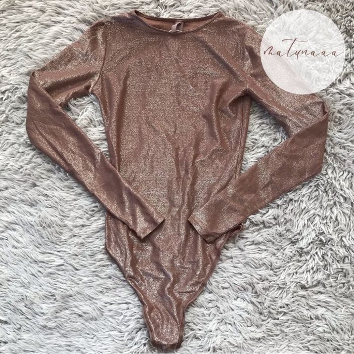 SKIMS Skims Shimmer Long Sleeve Bodysuit in Umber XS Grailed
