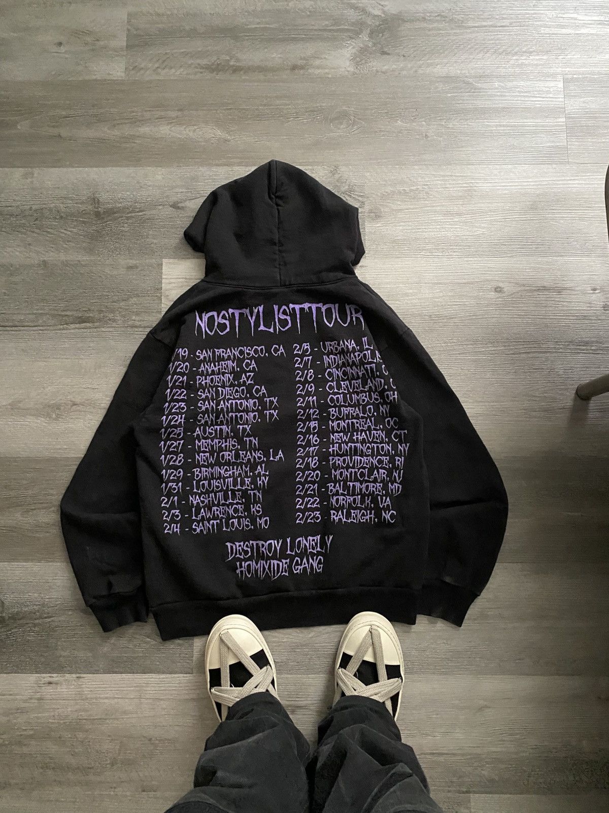 Destroy lonely nostylist tour cat hoodie