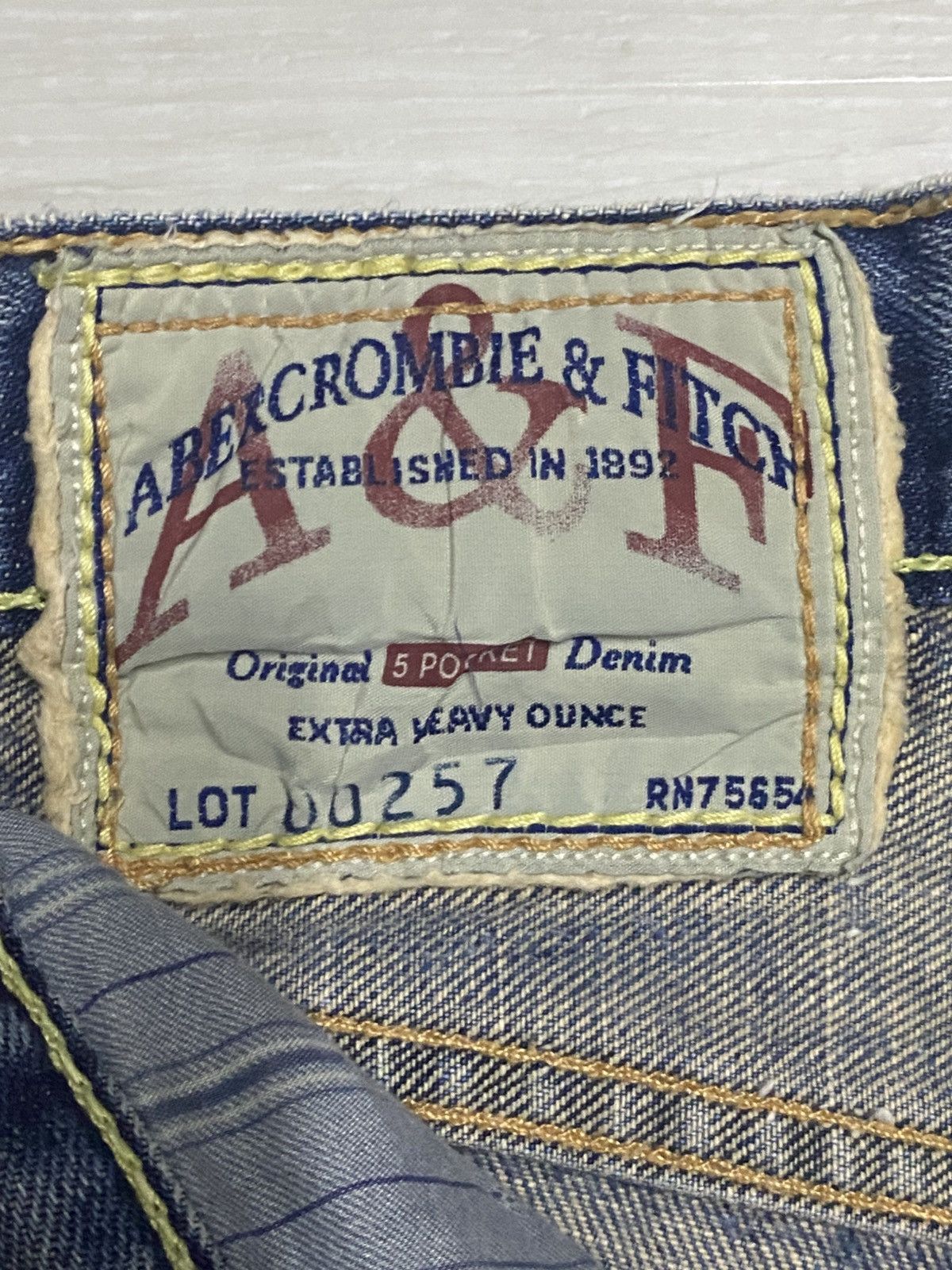 Abercrombie & Fitch Vintage Ambercrombie & Fitch 00257 Baggy Wide Leg Jeans Size US 35 - 19 Thumbnail
