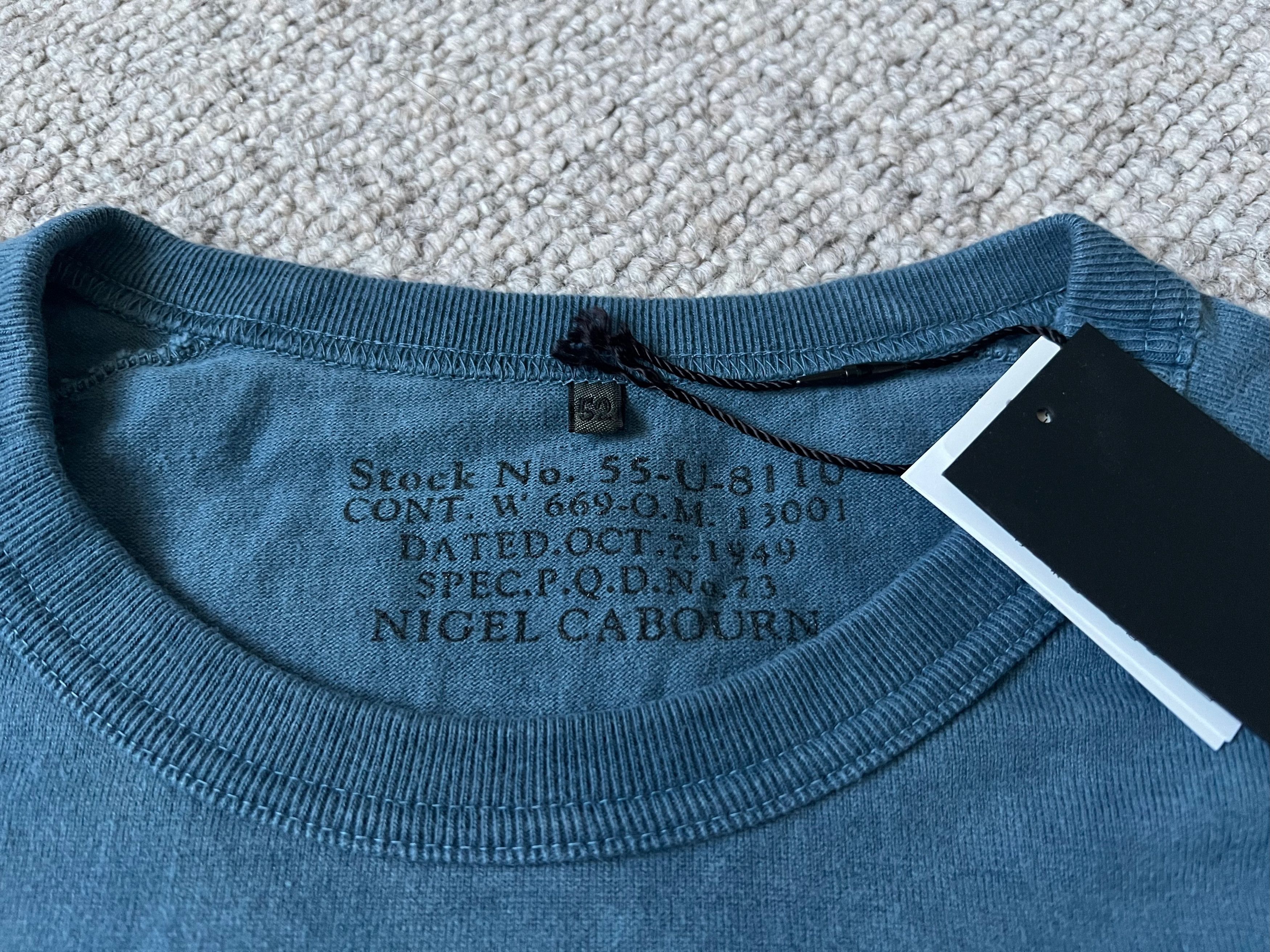 Nigel Cabourn 9.5oz BASIC T-SHIRT PIGMENT Size US L / EU 52-54 / 3 - 2 Thumbnail