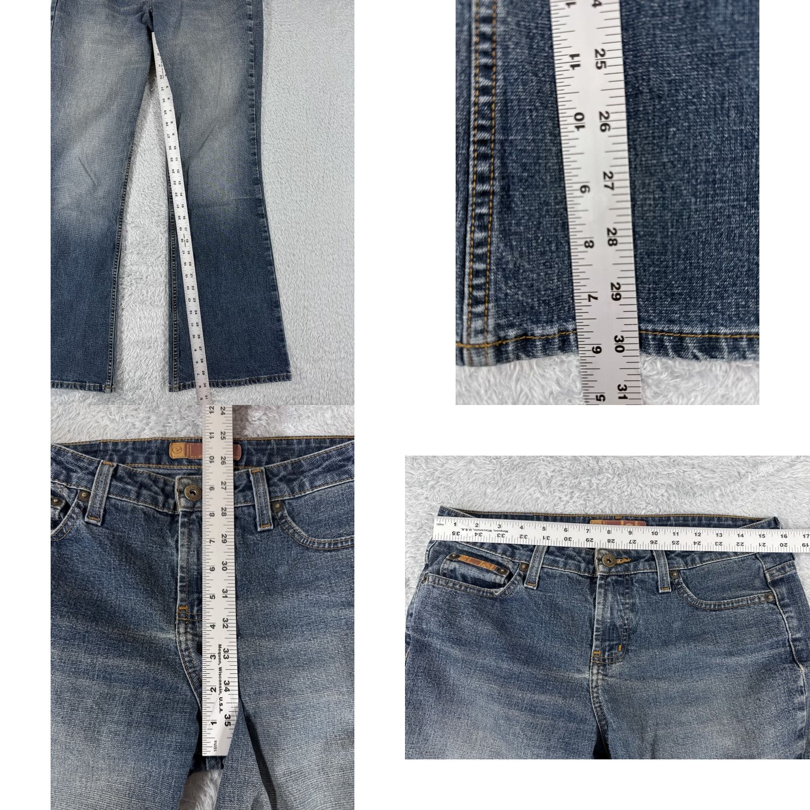 Vintage LEI Jeans Women 31 Blue Denim Flared Mid Rise 31x30 Pants Cotton Blend 5-Pocket Rock Vintage: No Size 24" / US 00 / IT 34 - 8 Thumbnail