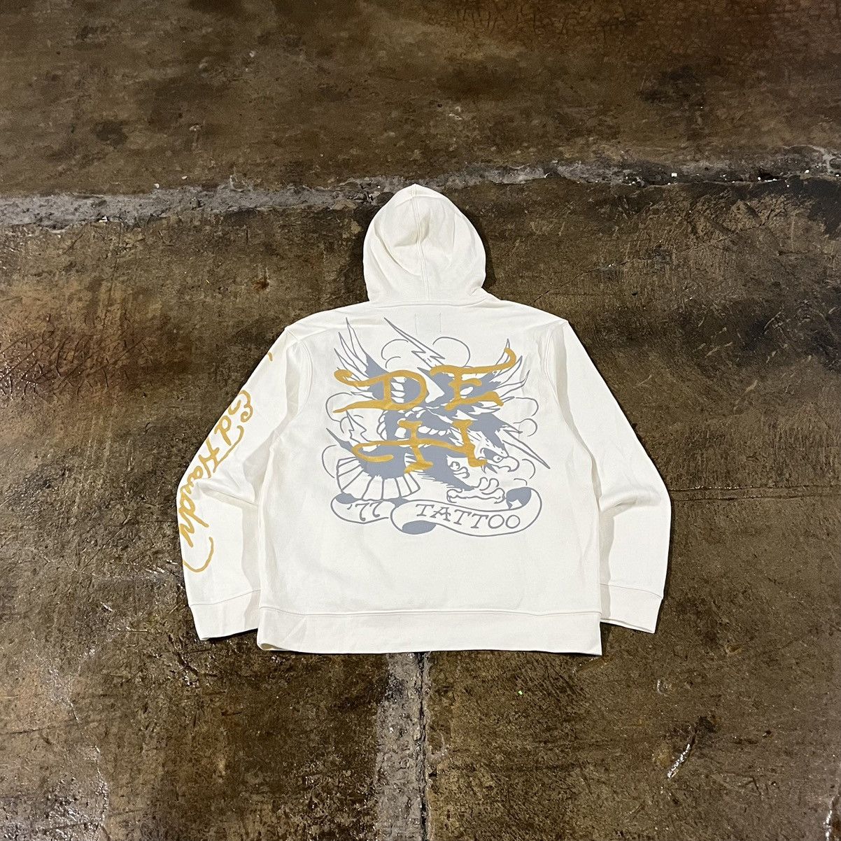 Ed Hardy × Vintage Crazy Y2K Ed Hardy Grunge Goth Skater Style Hoodie NWT Size US L / EU 52-54 / 3 - 2 Thumbnail