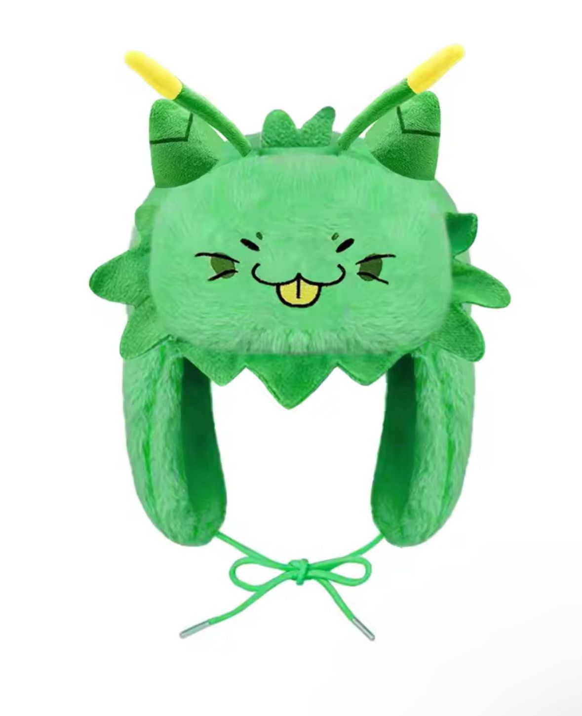 Japanese Brand Y2K Gnarpy Regretavator Green Ushanka Autumn Winter Warm Hat Size ONE SIZE - 1 Thumbnail