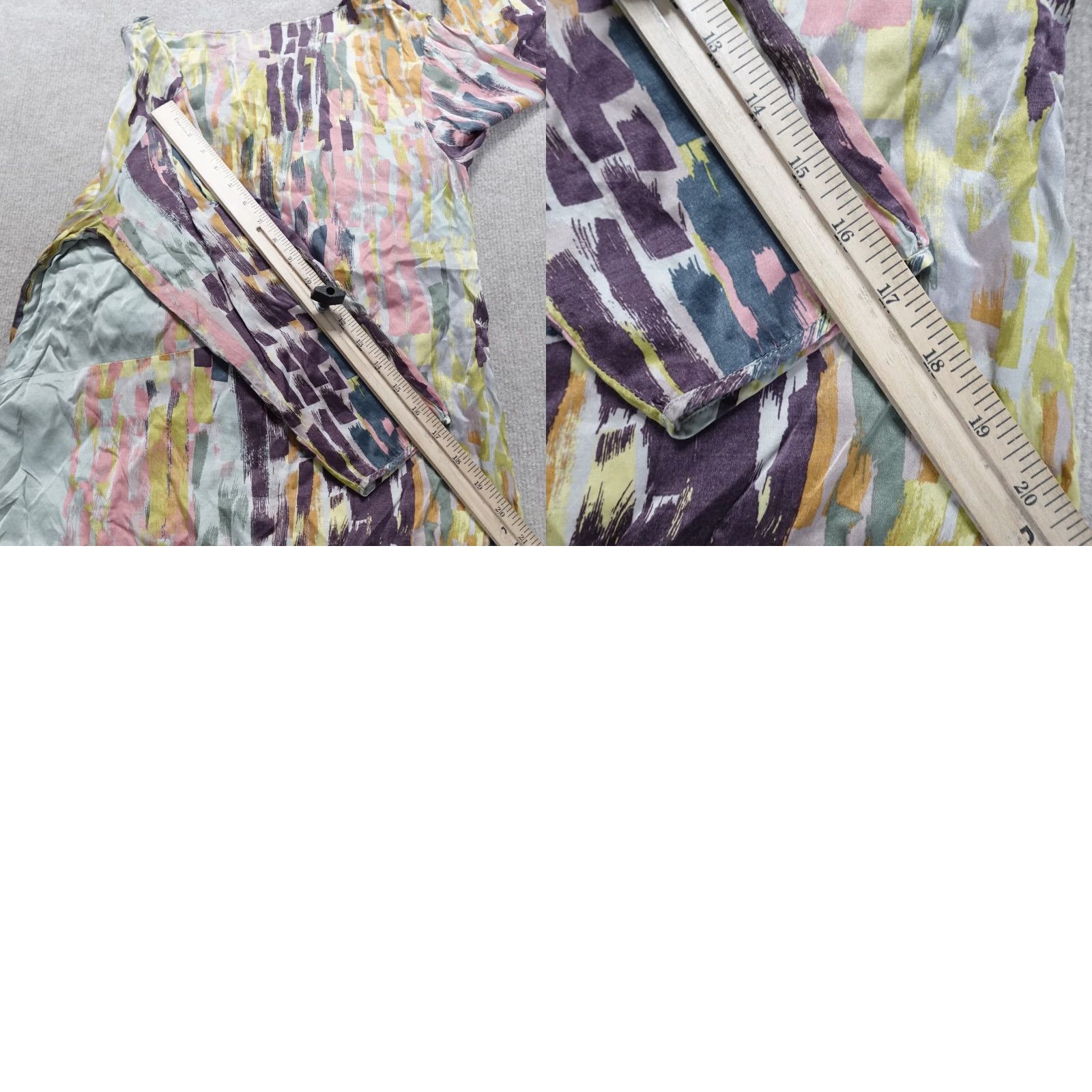 Kenzo KENZO Blouse Women 8 Blue Multicolor Abstract 3/4 Sleeve Modal Silk Top Size M / US 6-8 / IT 42-44 - 8 Thumbnail