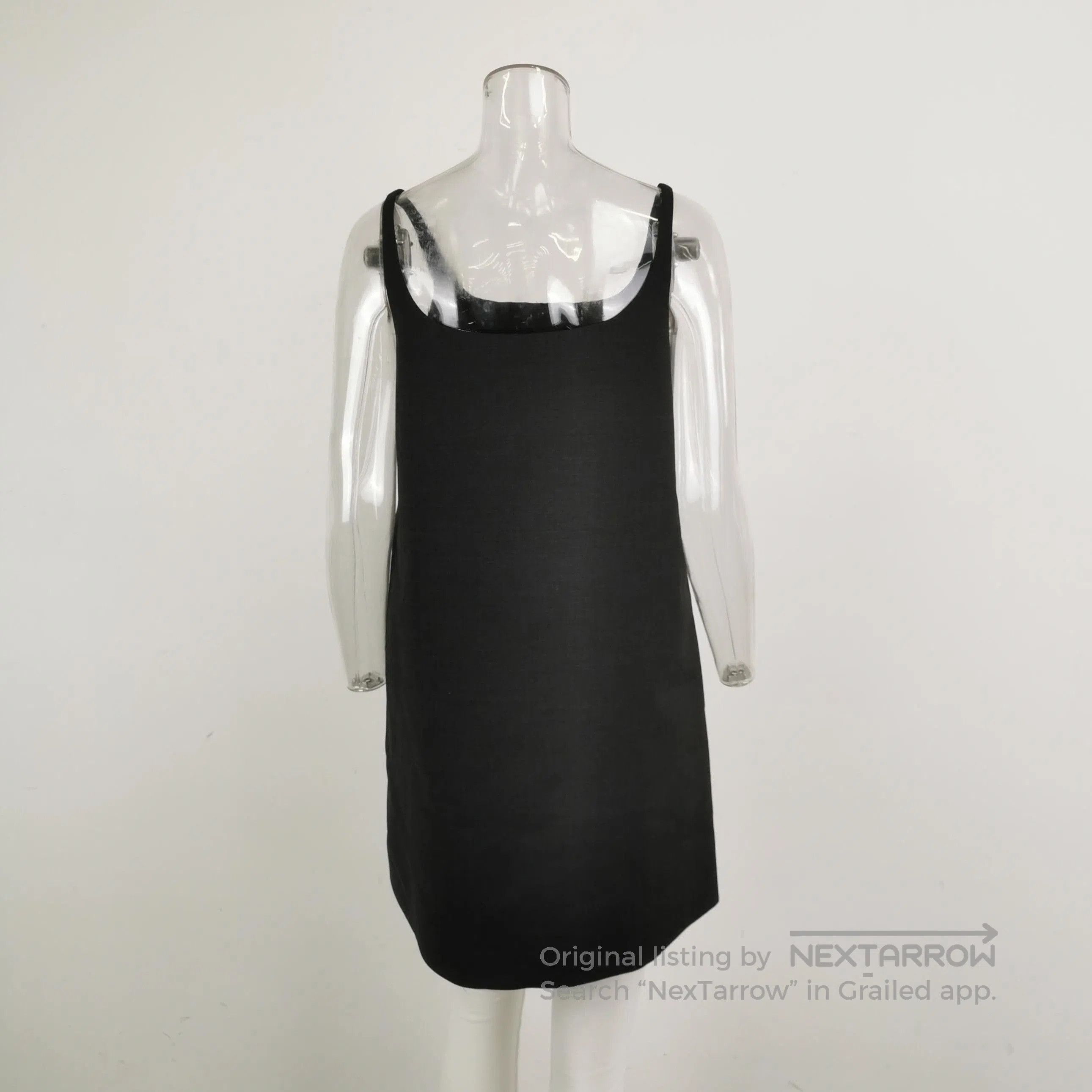 Prada Prada Black Wool Slip Dress Size 38 . Size S / US 4 / IT 40 - 3 Thumbnail