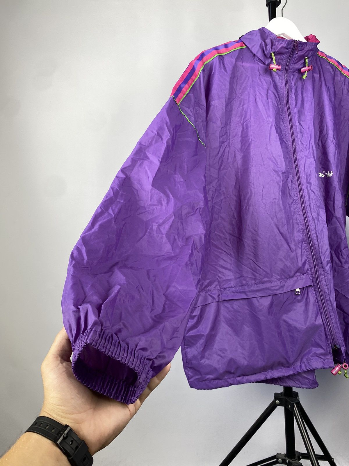Adidas × Vintage 🔥 Rare 70-80s VNTG Raincoat Jacket Transforms into a Bag Size US L / EU 52-54 / 3 - 6 Thumbnail