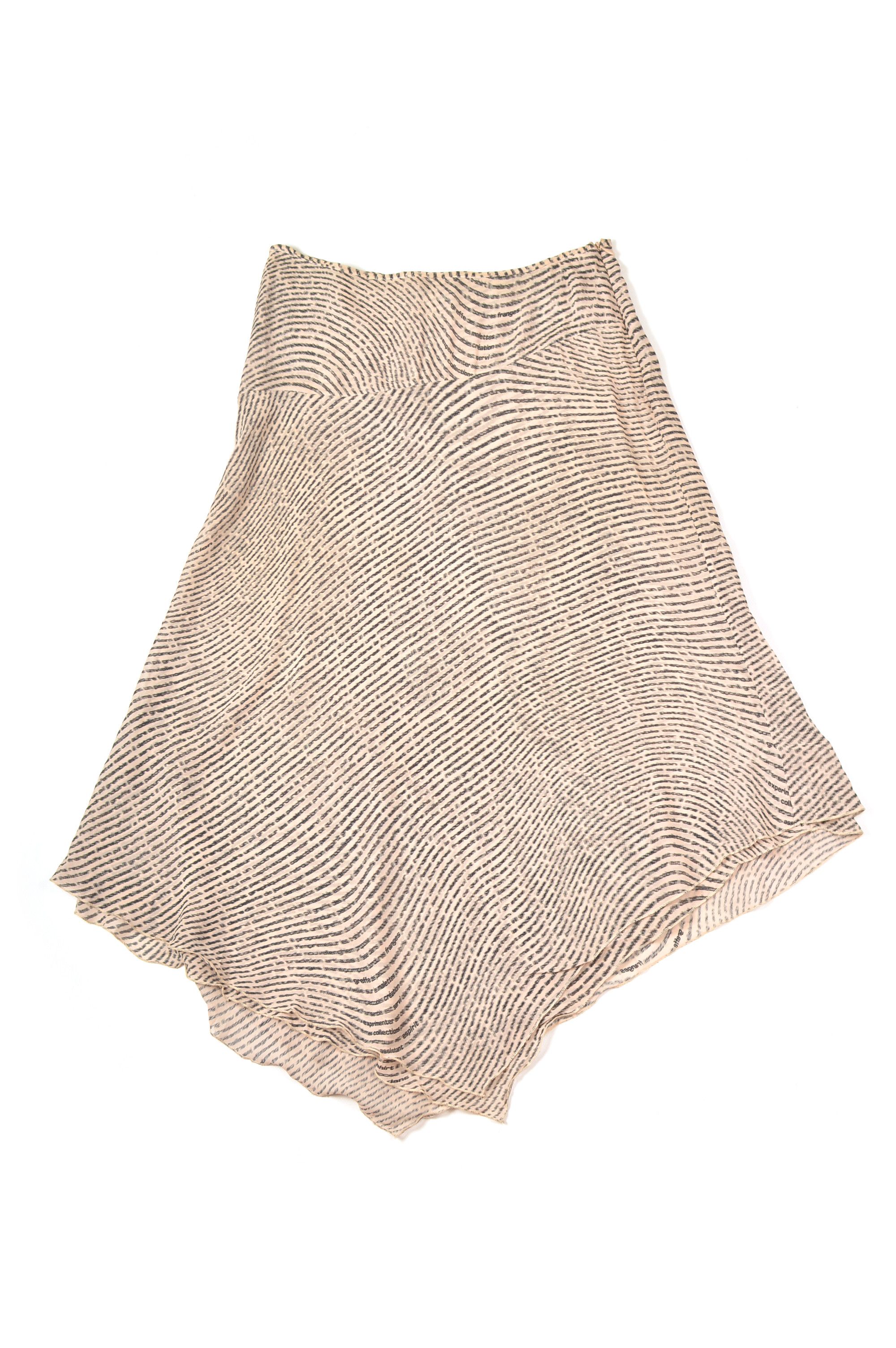 Designer × Vintage J's Exte Blurry Print Vintage Asymmetrical Viscose Skirt Size 32" / US 10 / IT 46 - 1 Thumbnail