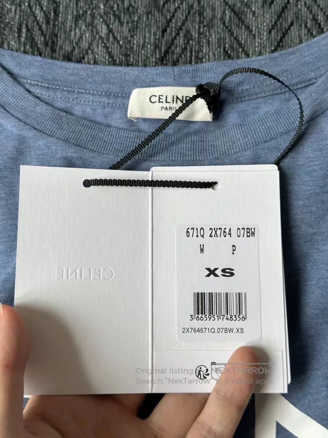 Celine Celine Blue Logo Short-Sleeve T-Shirt. Size XS / US 0-2 / IT 36-38 - 3 Thumbnail