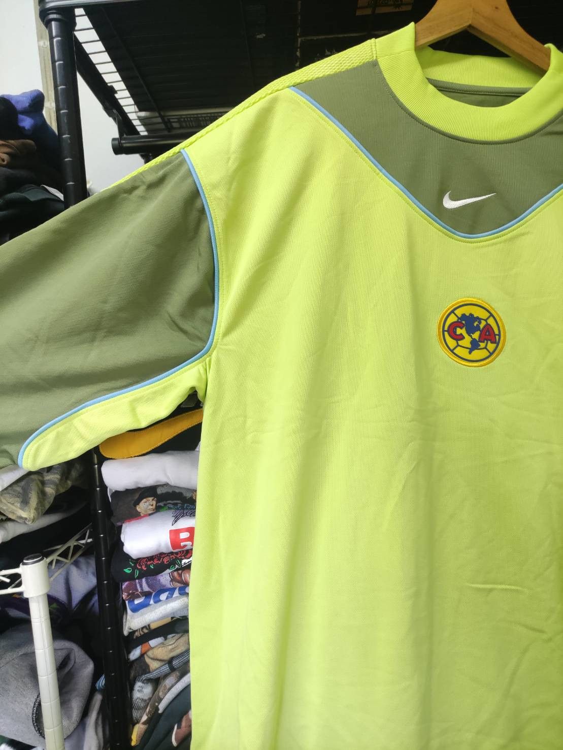 Nike Vtg 00's Nike Club America Goalkeeper Long Sleeved Jersey Size US XL / EU 56 / 4 - 3 Thumbnail