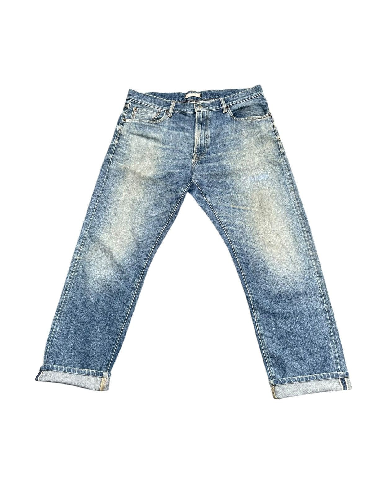 Japanese Brand × Uniqlo Uniqlo Selvedge Distresed Jeans Size US 36 / EU 52 - 1 Thumbnail