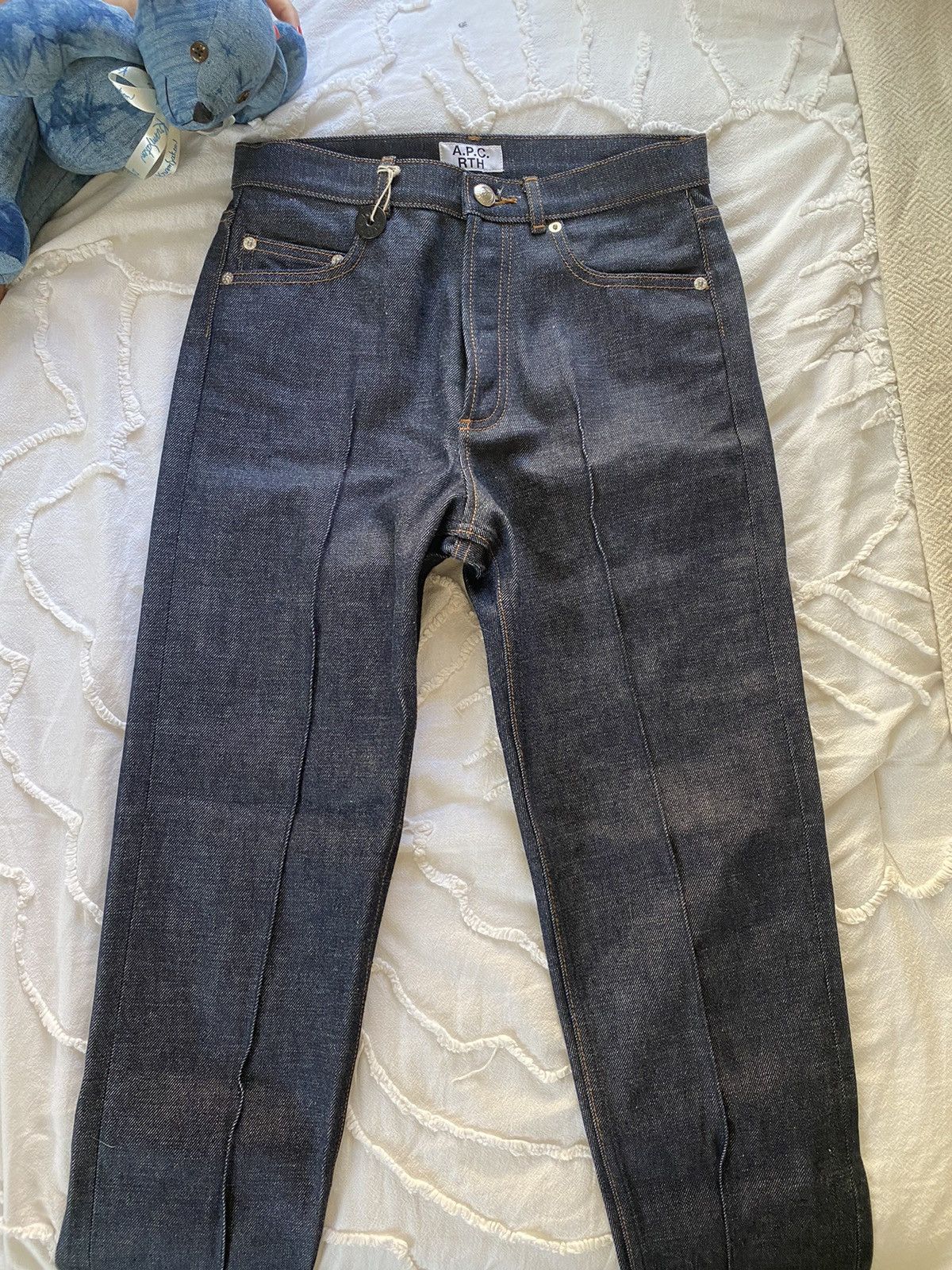 image of X Rth Rene Indigo Selvedge Denim Jeans in Indigo Blue, Women's (Size 26)