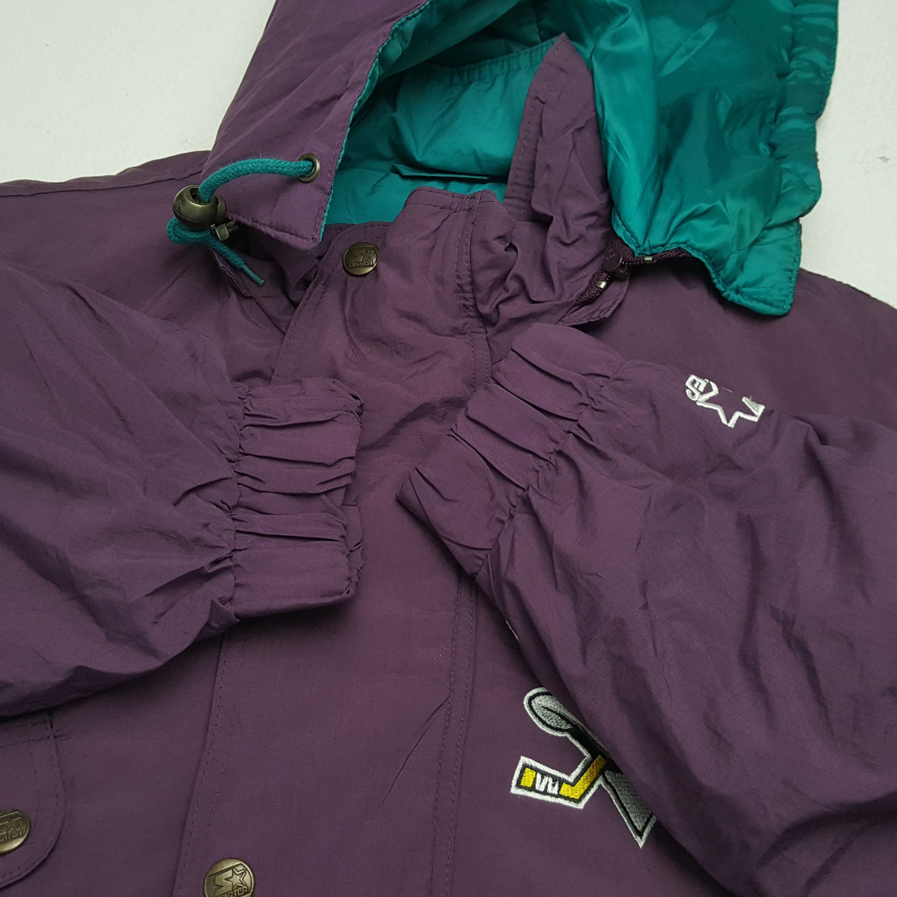 NHL × Starter × Vintage MIGHTY DUCKS NHL Hockey Ice Team Starter Jacket Size US XL / EU 56 / 4 - 9 Thumbnail