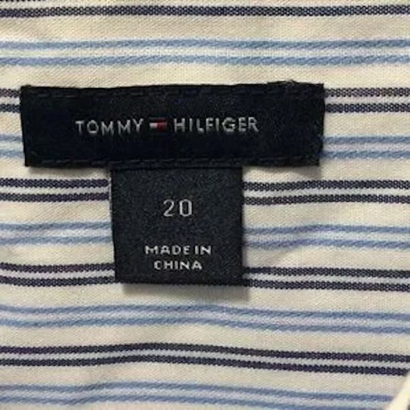 Tommy Hilfiger Tommy Hilfiger Boys Shirt-55% Cotton/45% Poly Blue/White. Size US S / EU 44-46 / 1 - 3 Thumbnail