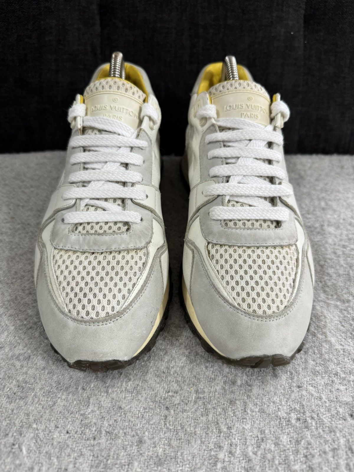 Louis Vuitton Louis Vuitton Run Away Leather White Yellow Sneakers size 6 Size US 6 / EU 39 - 5 Thumbnail