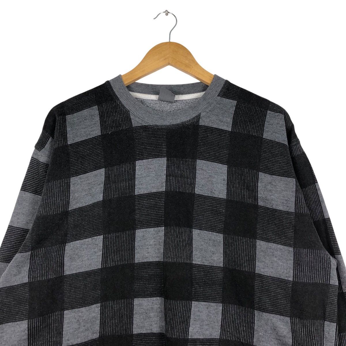 Japanese Brand × Vintage Vintage Checked Box Sweatshirt Rare Streetwear Medium Size US M / EU 48-50 / 2 - 2 Thumbnail