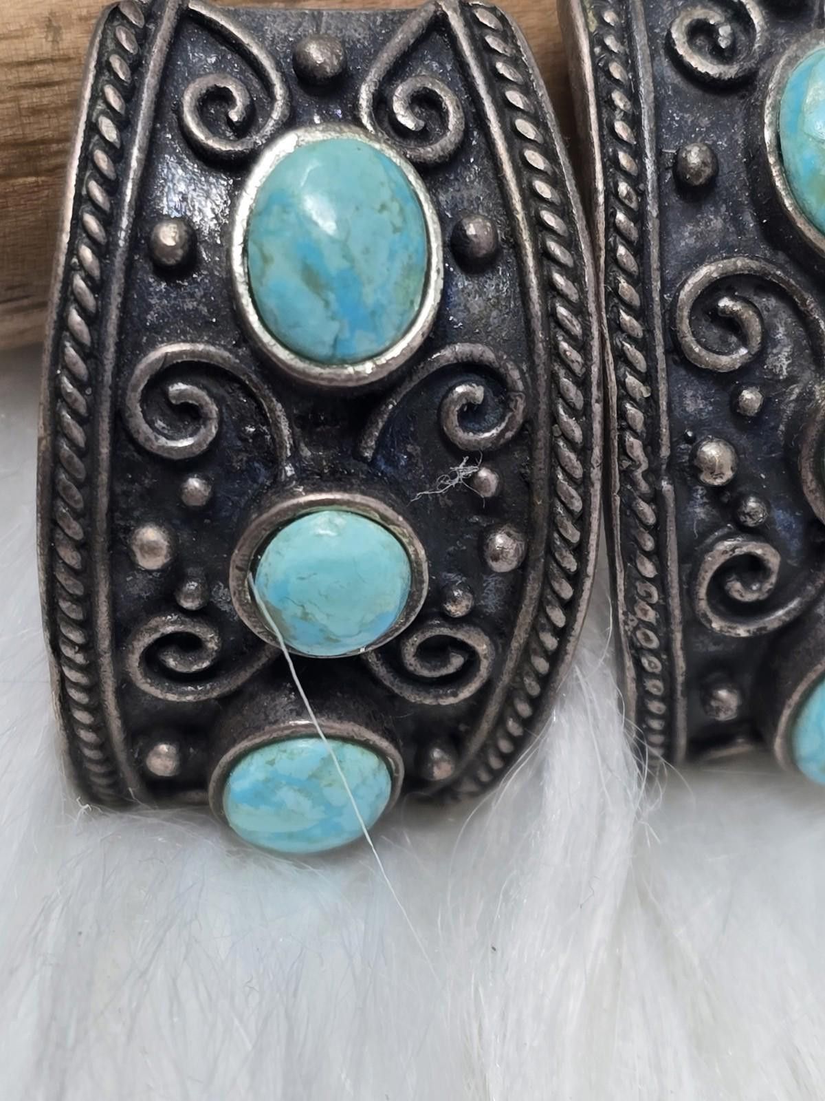John Hardy JAI John Hardy 925 Silver Turquoise Scroll Clip On Earrings Size ONE SIZE - 3 Thumbnail