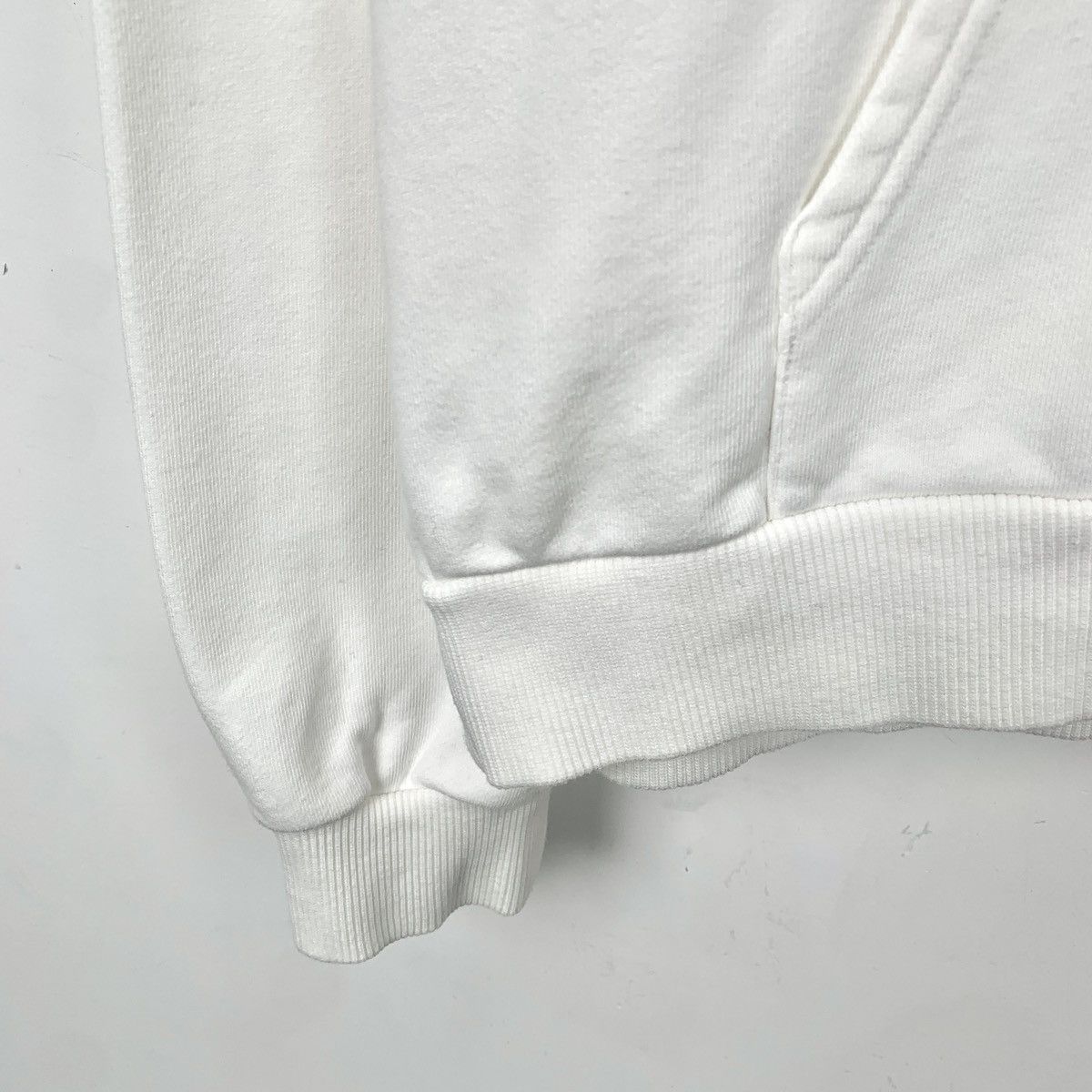 Celine Celine White Logo Printed Cotton Hooded Zip-Up Jacket K26WX Size L / US 10 / IT 46 - 4 Thumbnail