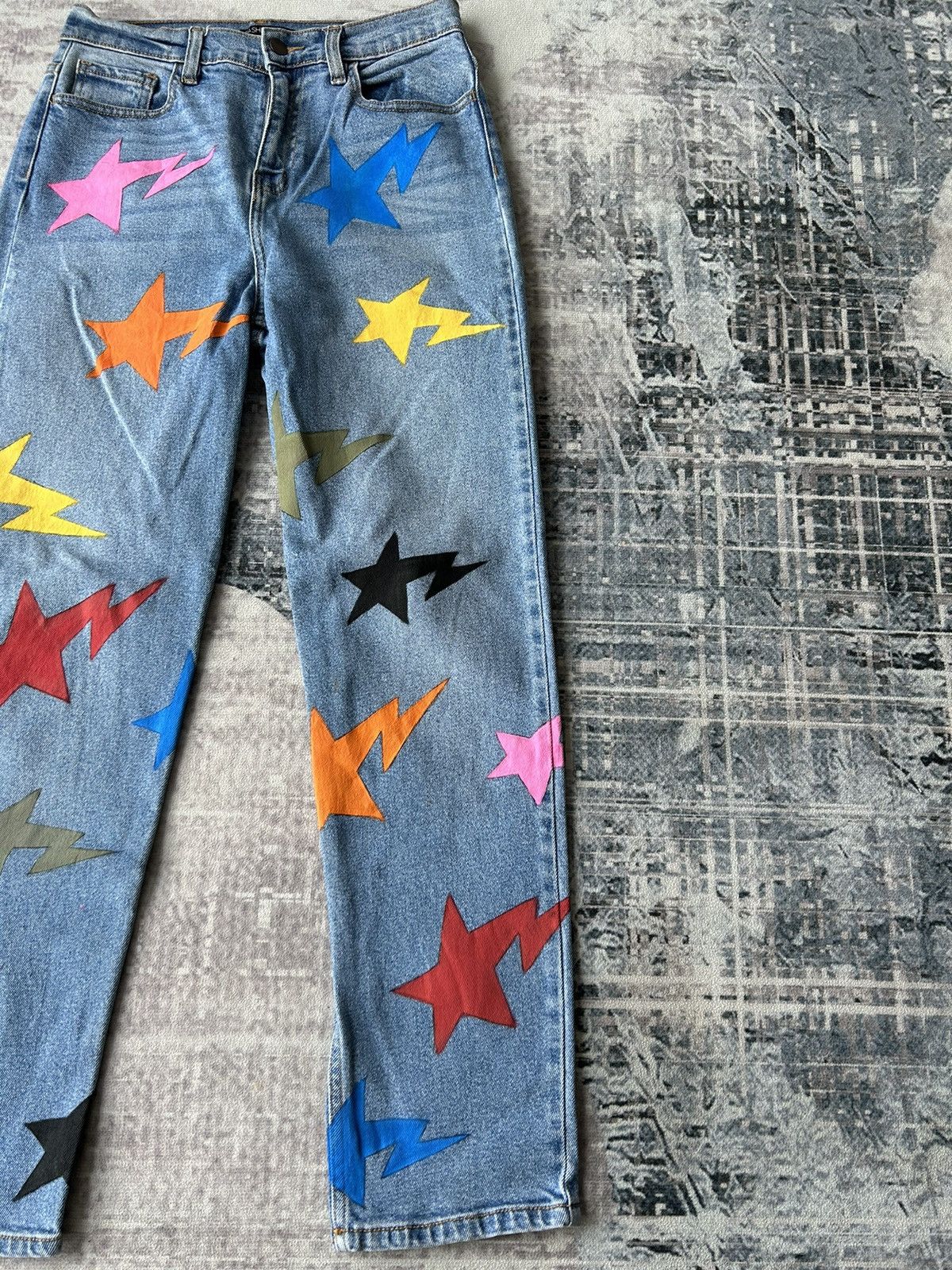 Japanese Brand Star Custom Monogram Jeans Size US 28 / EU 44 - 3 Thumbnail
