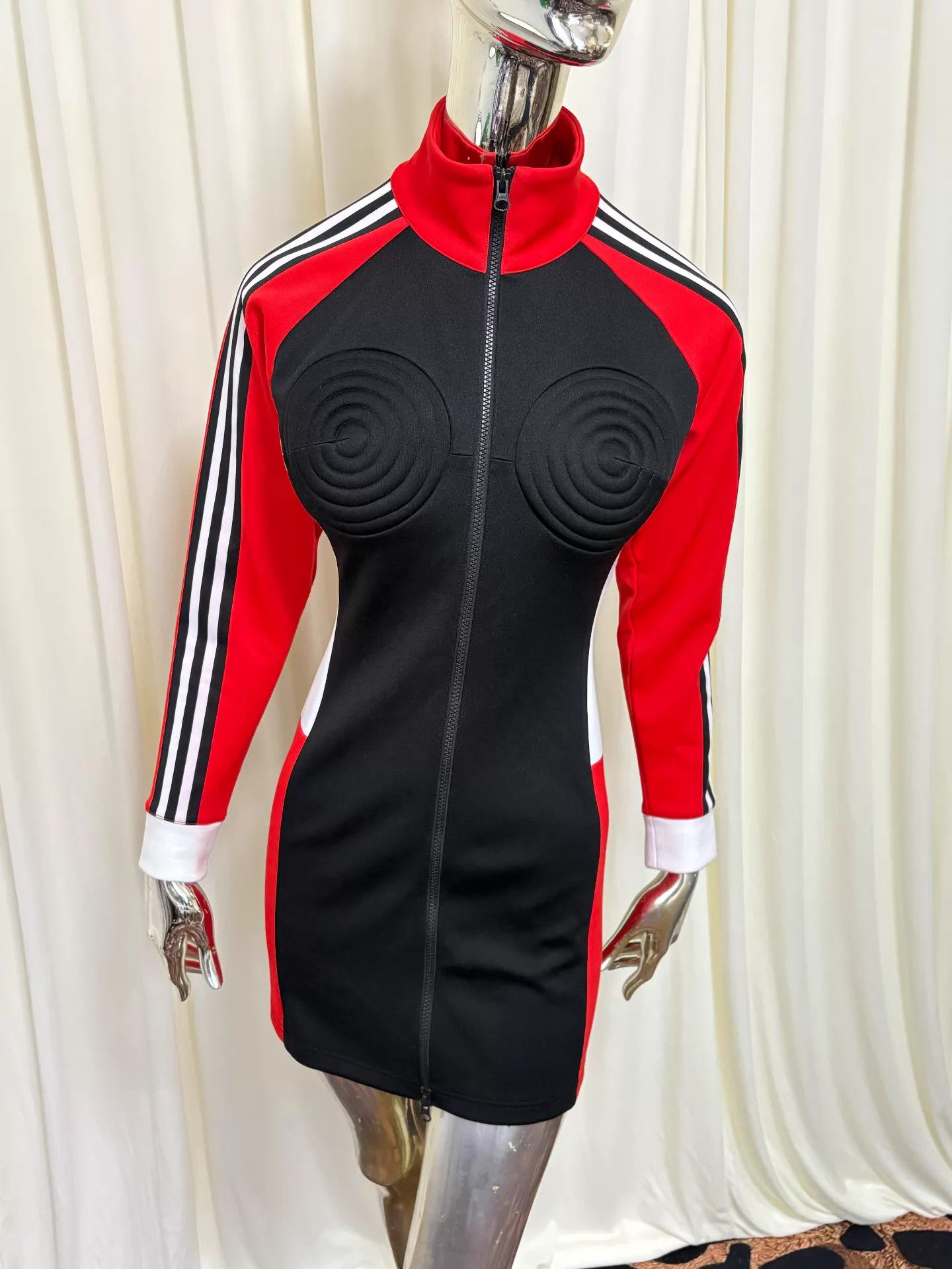 Adidas Jeremy Scott x Adidas Cone Bust High-Waisted Jacket 38 (New) Size XS / US 0-2 / IT 36-38 - 2 Thumbnail