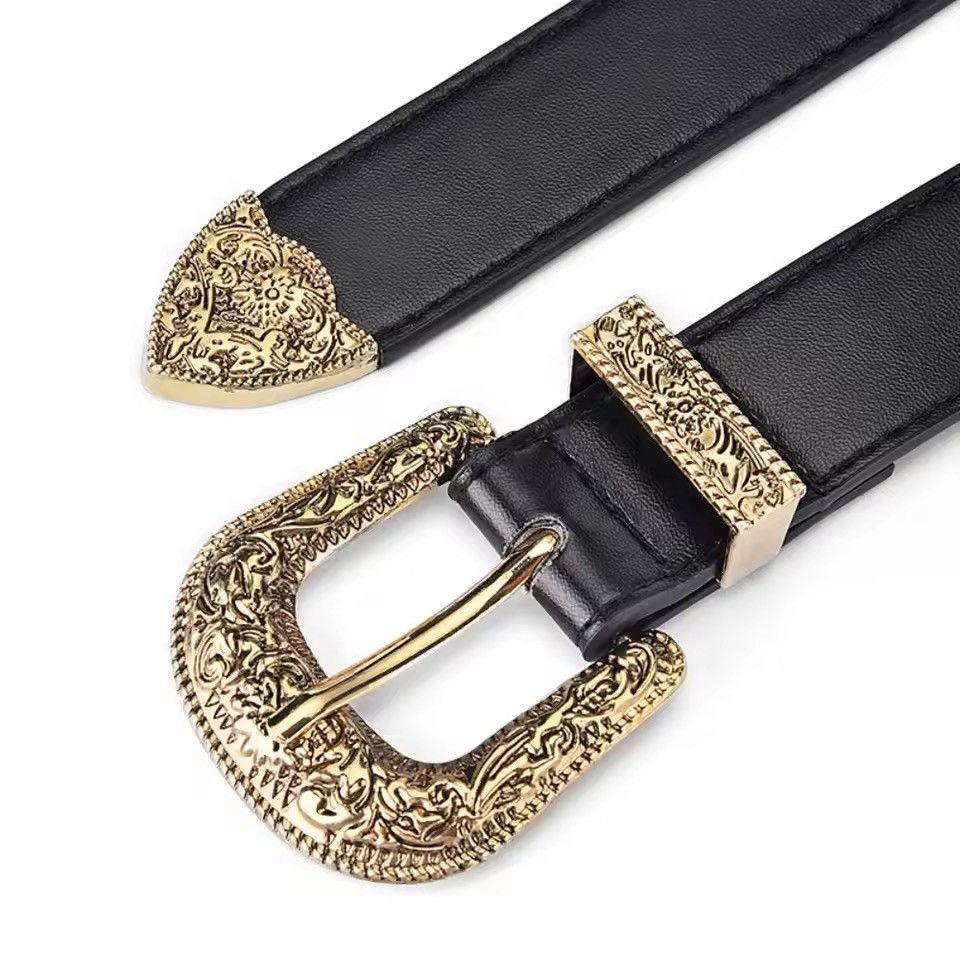 Japanese Brand Y2K Buckle Belt (black) Size 32 - 5 Thumbnail
