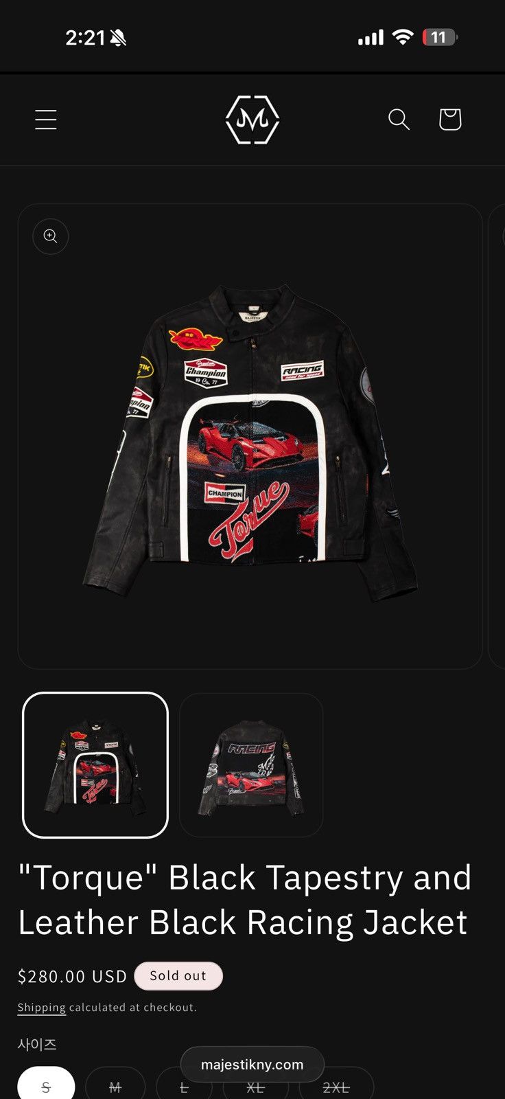 Other Black Leather Racing Jacket Size US M / EU 48-50 / 2 - 3 Thumbnail