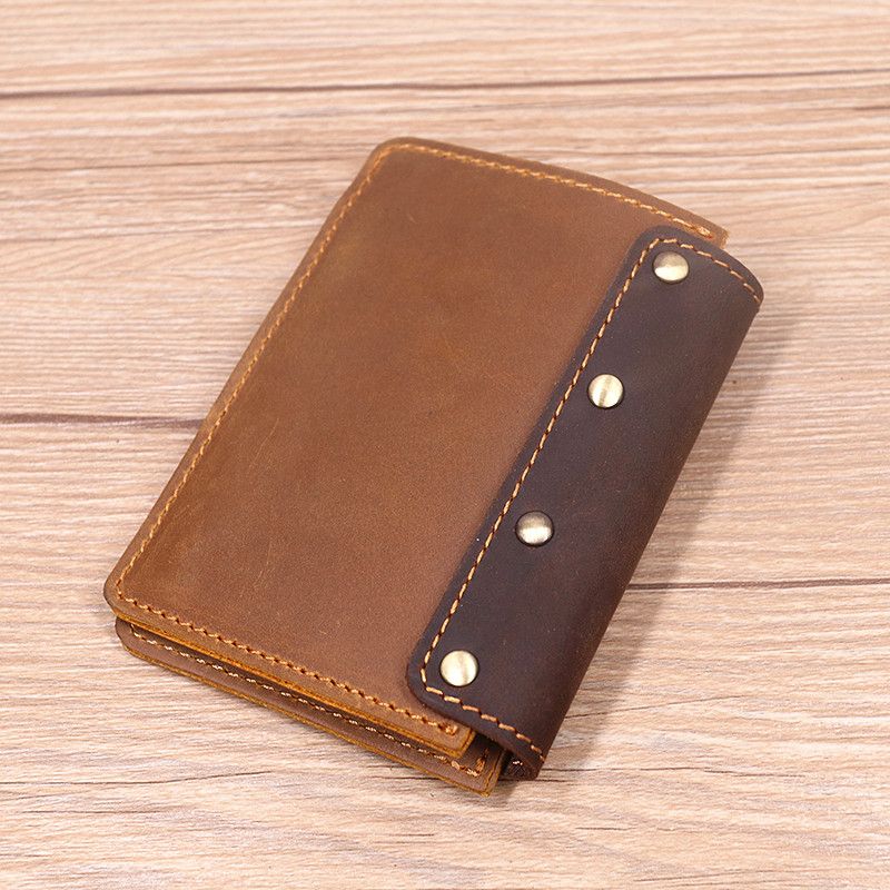 Japanese Brand × Leather Short Small Bifold Leather Wallet Size ONE SIZE - 2 Thumbnail