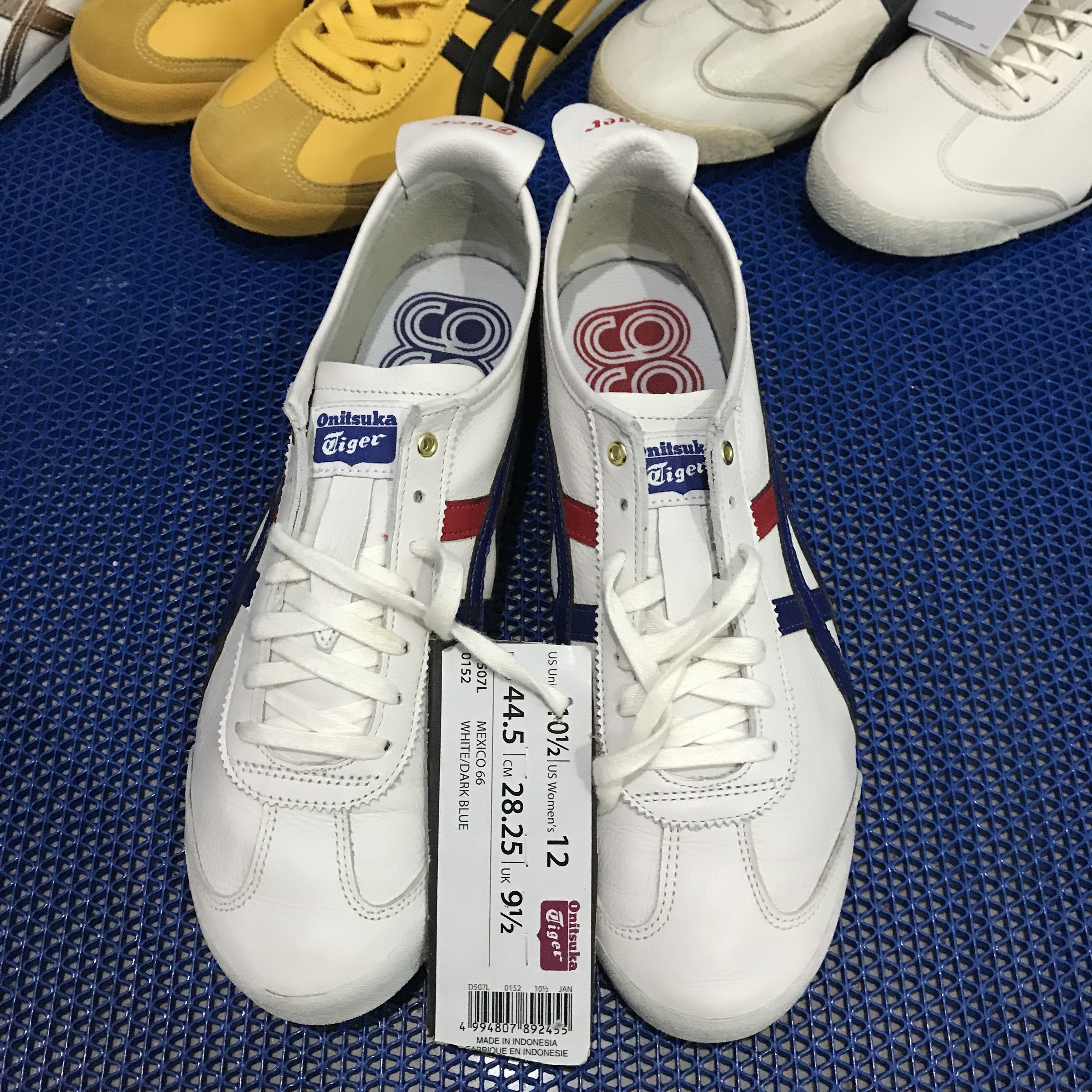 Onitsuka Tiger Onitsuka Tiger Mexico 66 'White Dark Blue Gold D507L Size US 11.5 / EU 44-45 - 7 Thumbnail