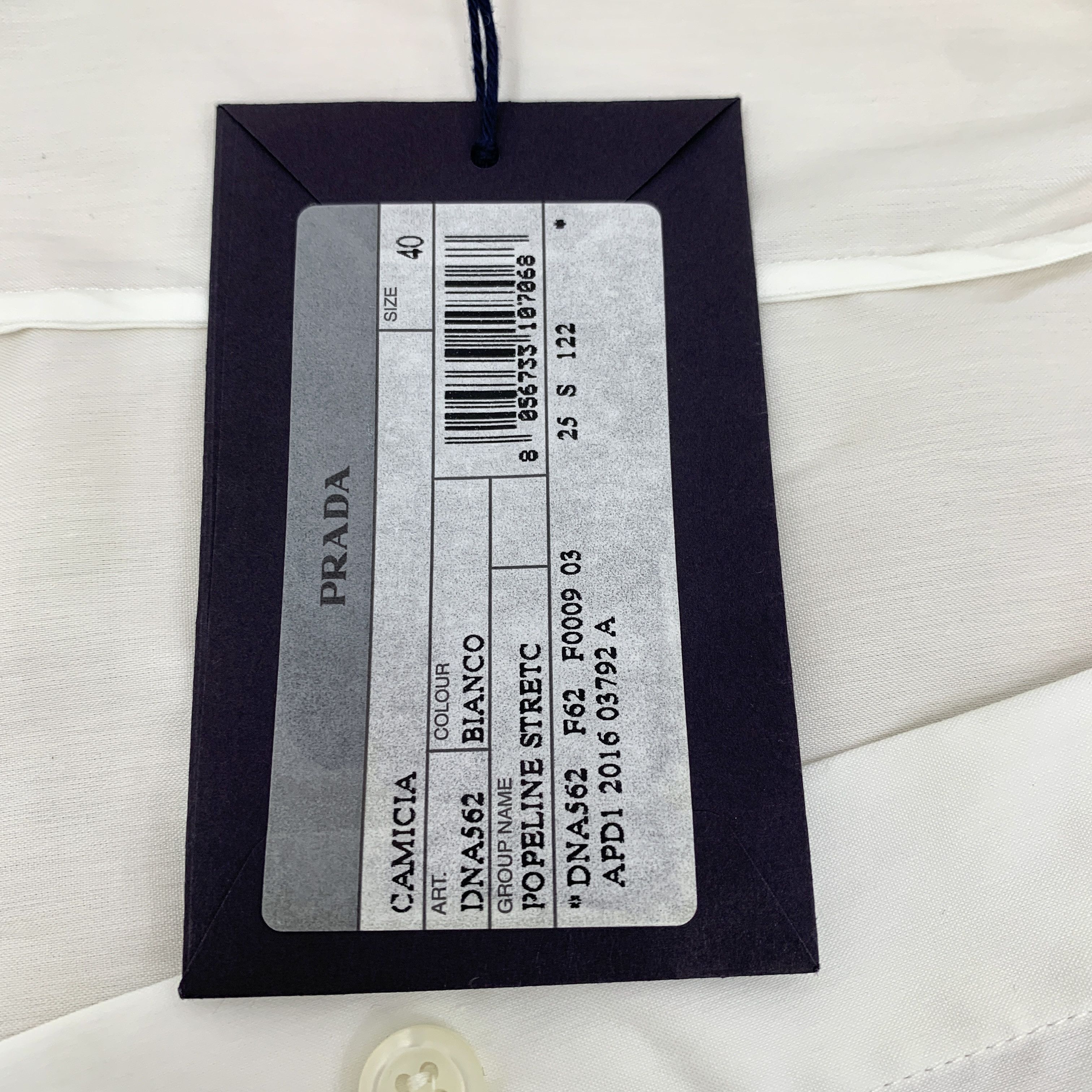 Prada CW0401 Prada Womens White Long-Sleeve Button-Up Shirt Size M / US 6-8 / IT 42-44 - 8 Thumbnail