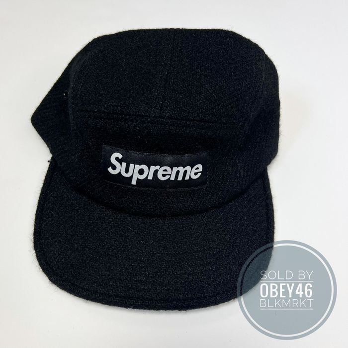 Supreme wool cheap camp cap black