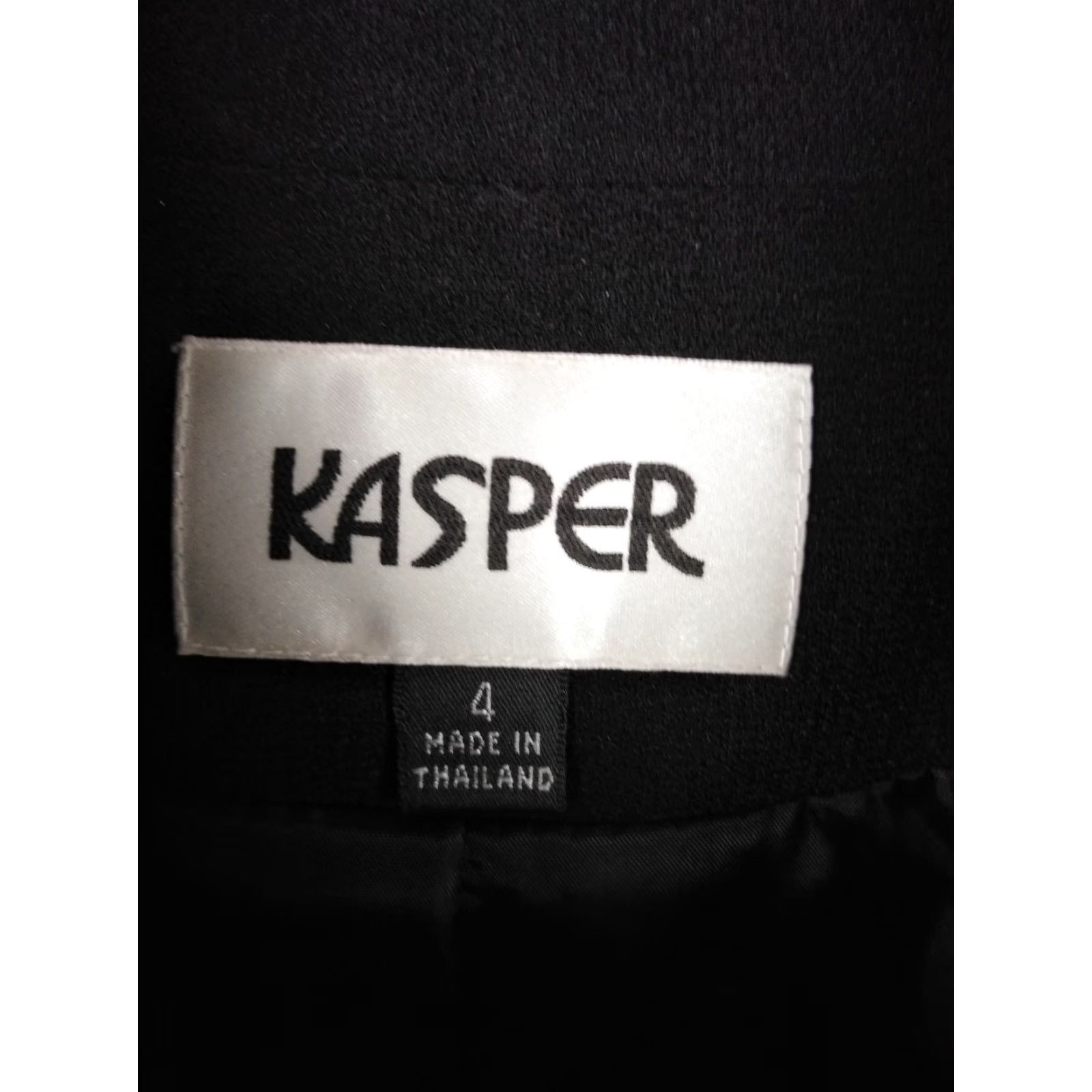 Kasper Kasper Blazer Jacket Black 4 Womens Lined Career Work Blazer Coat Size S / US 4 / IT 40 - 5 Thumbnail