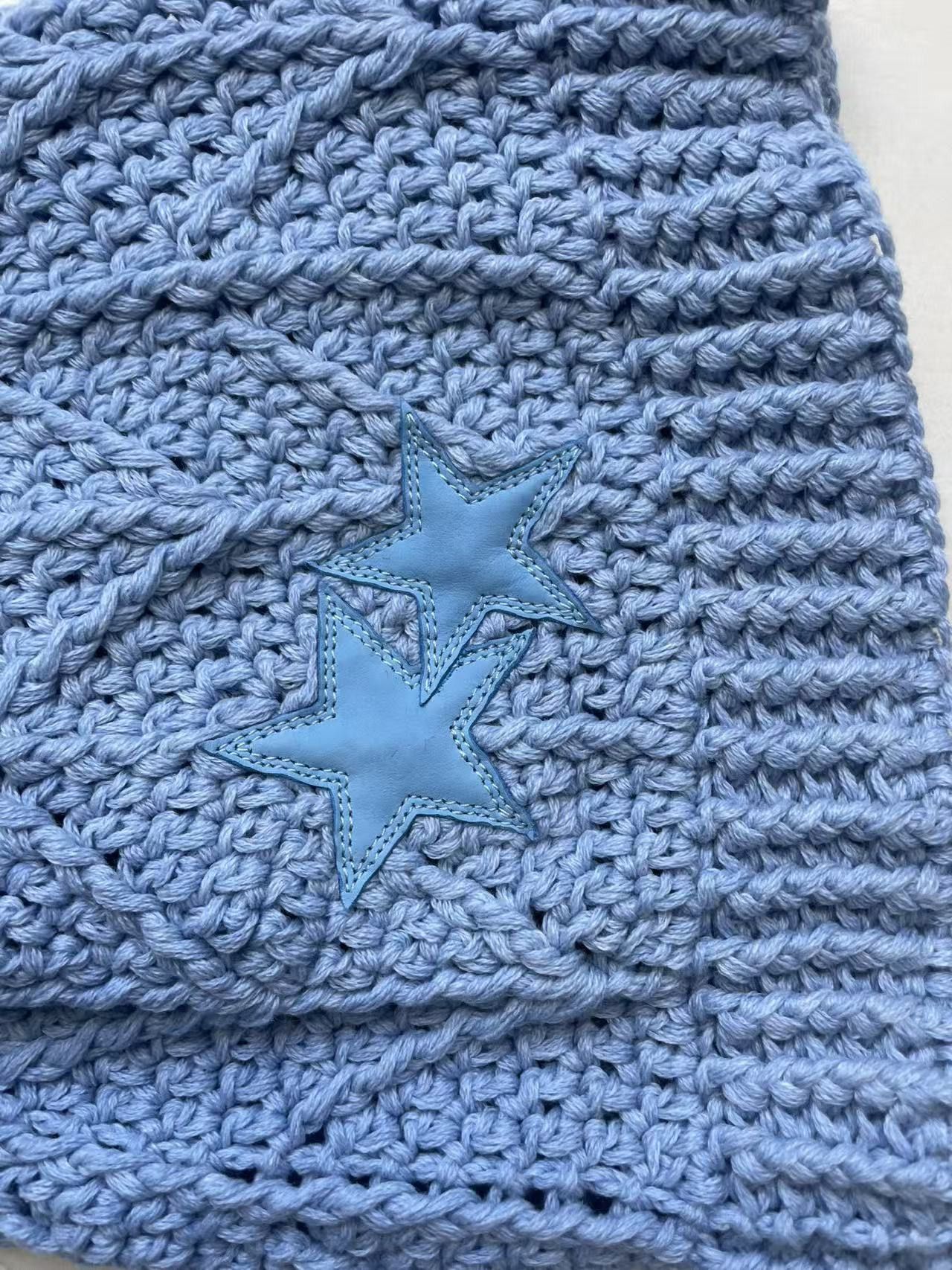 Chrome Hearts Chrome Hearts Baby Blue Cashmere Star Patch Beanie Size ONE SIZE - 11 Thumbnail
