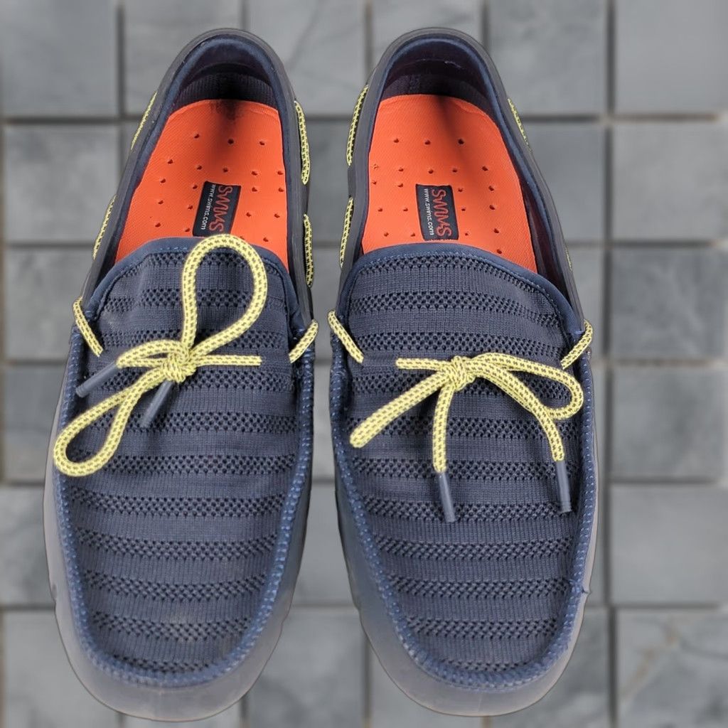 Swims Swims Men's 12M Braided Lace Loafers Navy/Gold Fusion Size US 11 / EU 44 - 1 Thumbnail