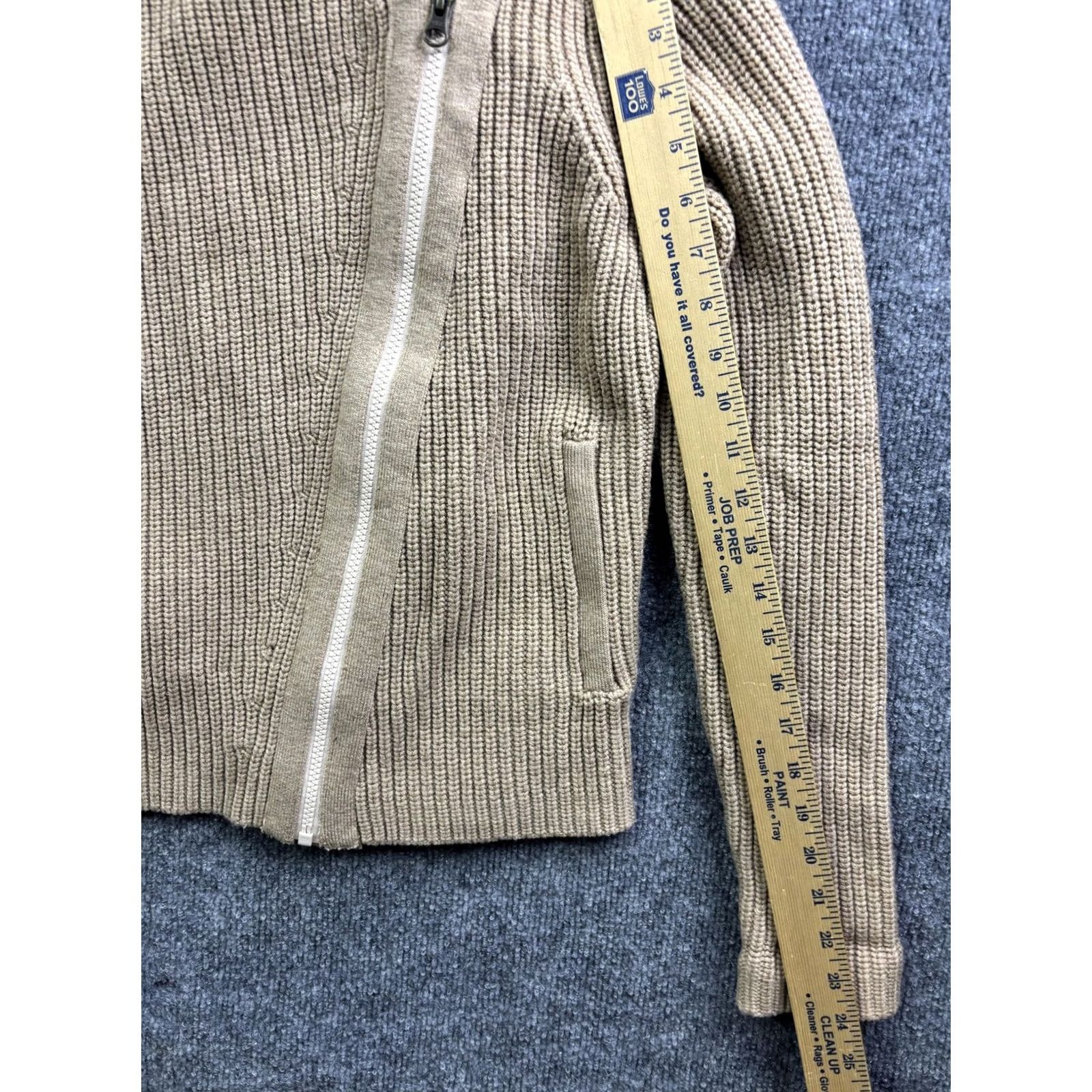 Athleta Athleta Sweater Jacket Womens S Beige Merino Wool Full Zip Knit with Pockets Size S / US 4 / IT 40 - 4 Thumbnail