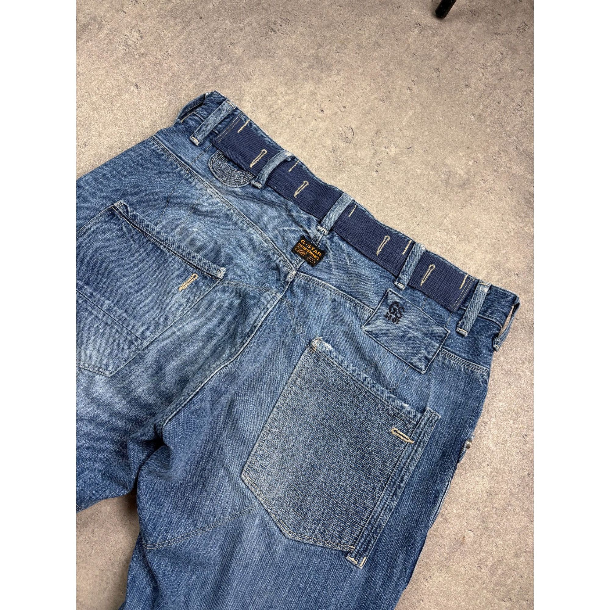 G-Star G-Star RAW 3301 Tapered Fit Jeans Distressed Blue Denim 32x3 Size US 32 / EU 48 - 3 Thumbnail