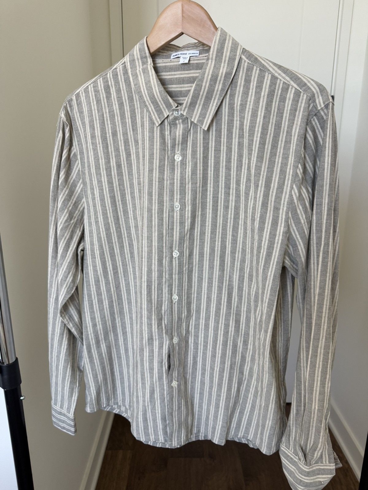 James Perse James Perse Striped Classic Shirt Size US M / EU 48-50 / 2 - 1 Thumbnail