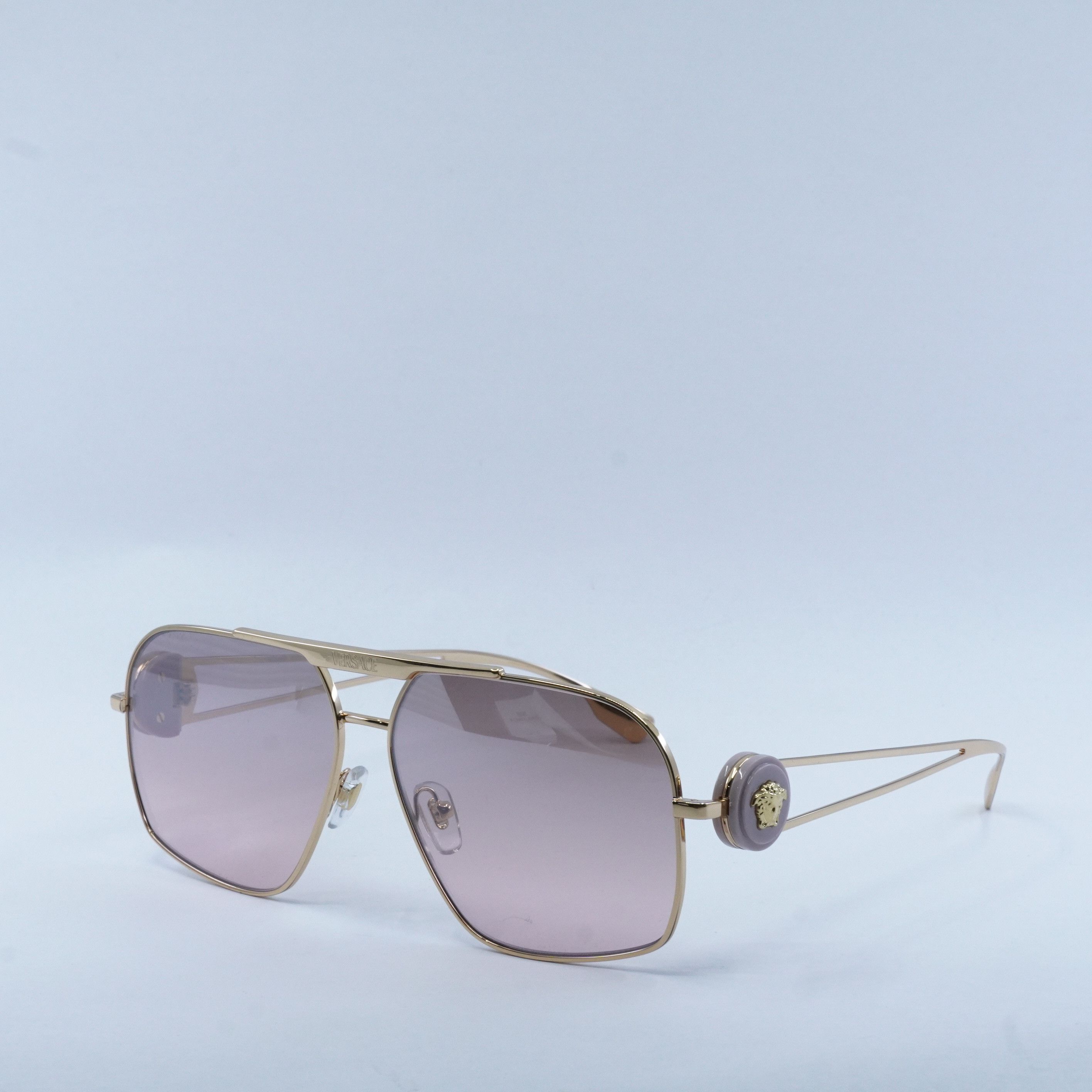 Versace Versace VE2269 10027E Sunglasses Gold Geometric Frame Size ONE SIZE - 15 Thumbnail