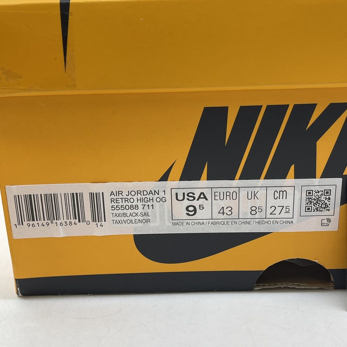 Jordan Brand Air Jordan 1 high yellow toe Size US 9.5 / EU 42-43 - 8 Thumbnail