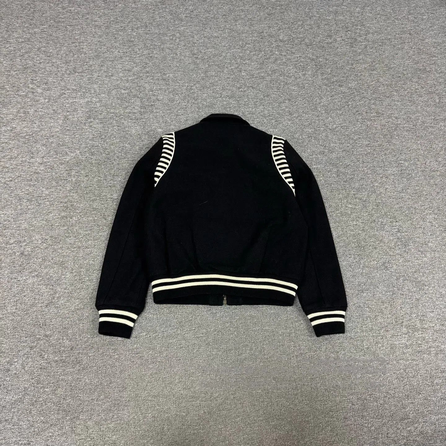 Saint Laurent Paris Saint Laurent Zebra Stripe Wool Baseball Jacket. Size US S / EU 44-46 / 1 - 8 Thumbnail