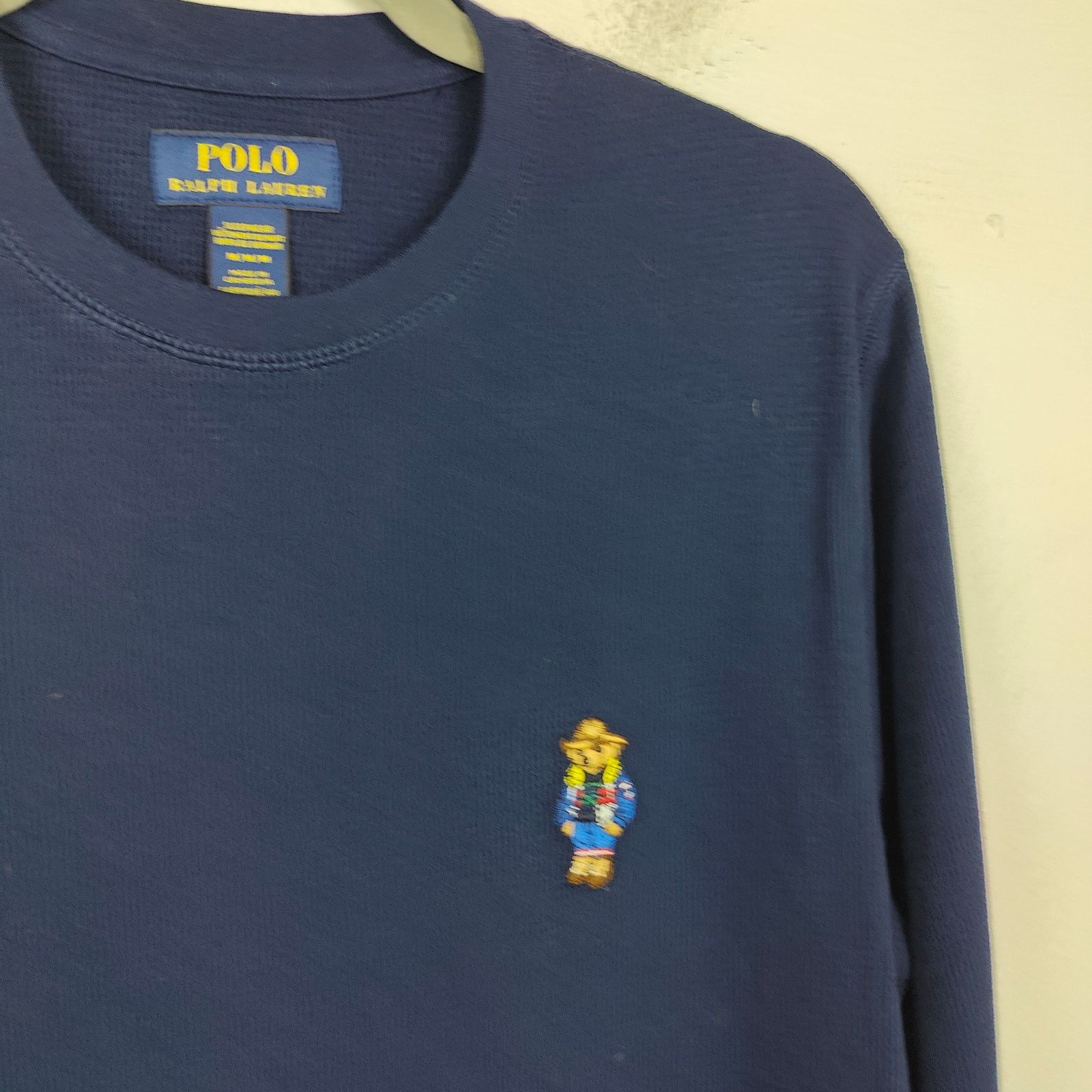 Polo Ralph Lauren Polo Ralph Lauren Thermal Shirt Men Medium Navy Blue Bear Size US M / EU 48-50 / 2 - 3 Thumbnail