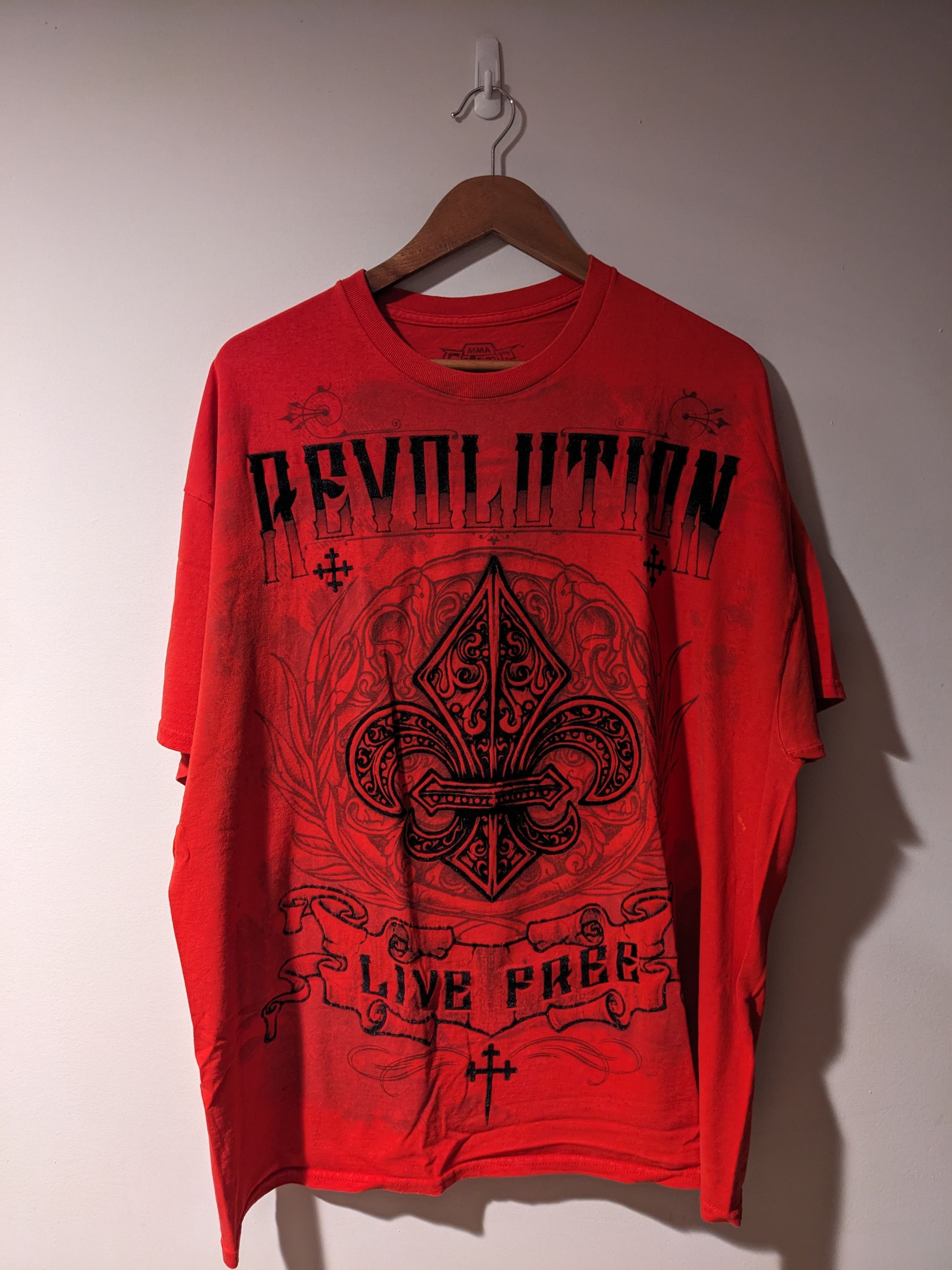 Affliction × Southpole × Vintage Vintage Y2K Mma Elite Revolution Live Affliction T-Shirt Size US XXL / EU 58 / 5 - 1 Thumbnail