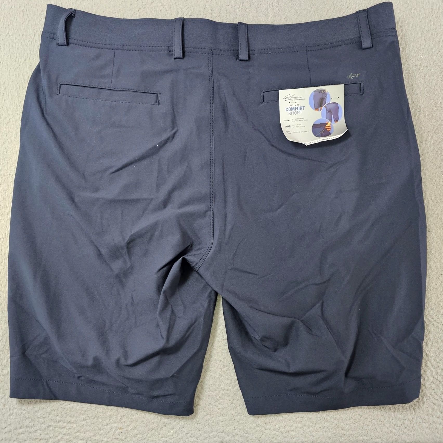 Vintage Greg Norman Ultimate Comfort Shorts Mens 38 Navy Golf Chino Stretch Inseam 10 in Size US 38 / EU 54 - 3 Thumbnail