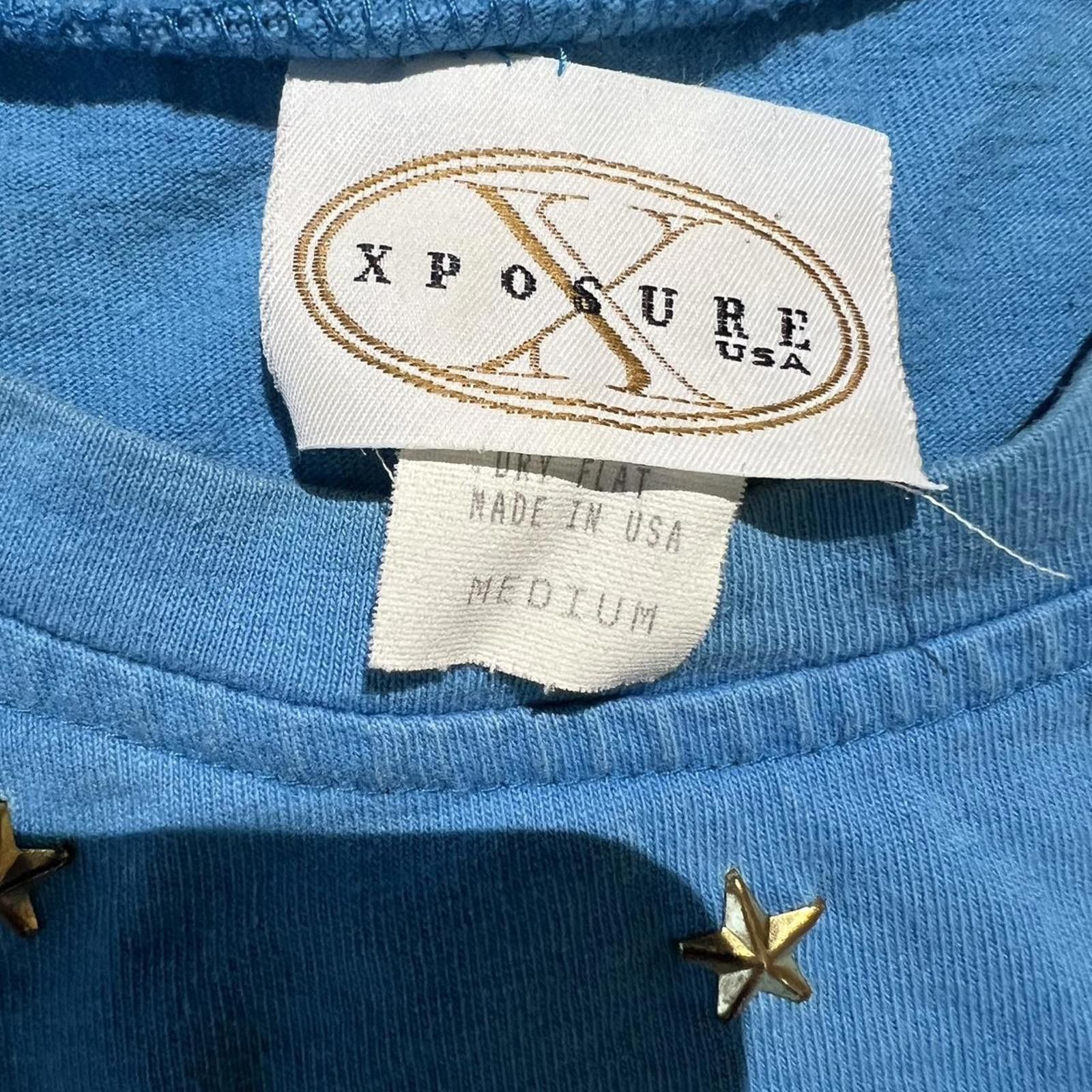 Other Vintage 90s Exposure USA Sun & Moon Angel Blue Tshirt Size M / US 6-8 / IT 42-44 - 3 Thumbnail