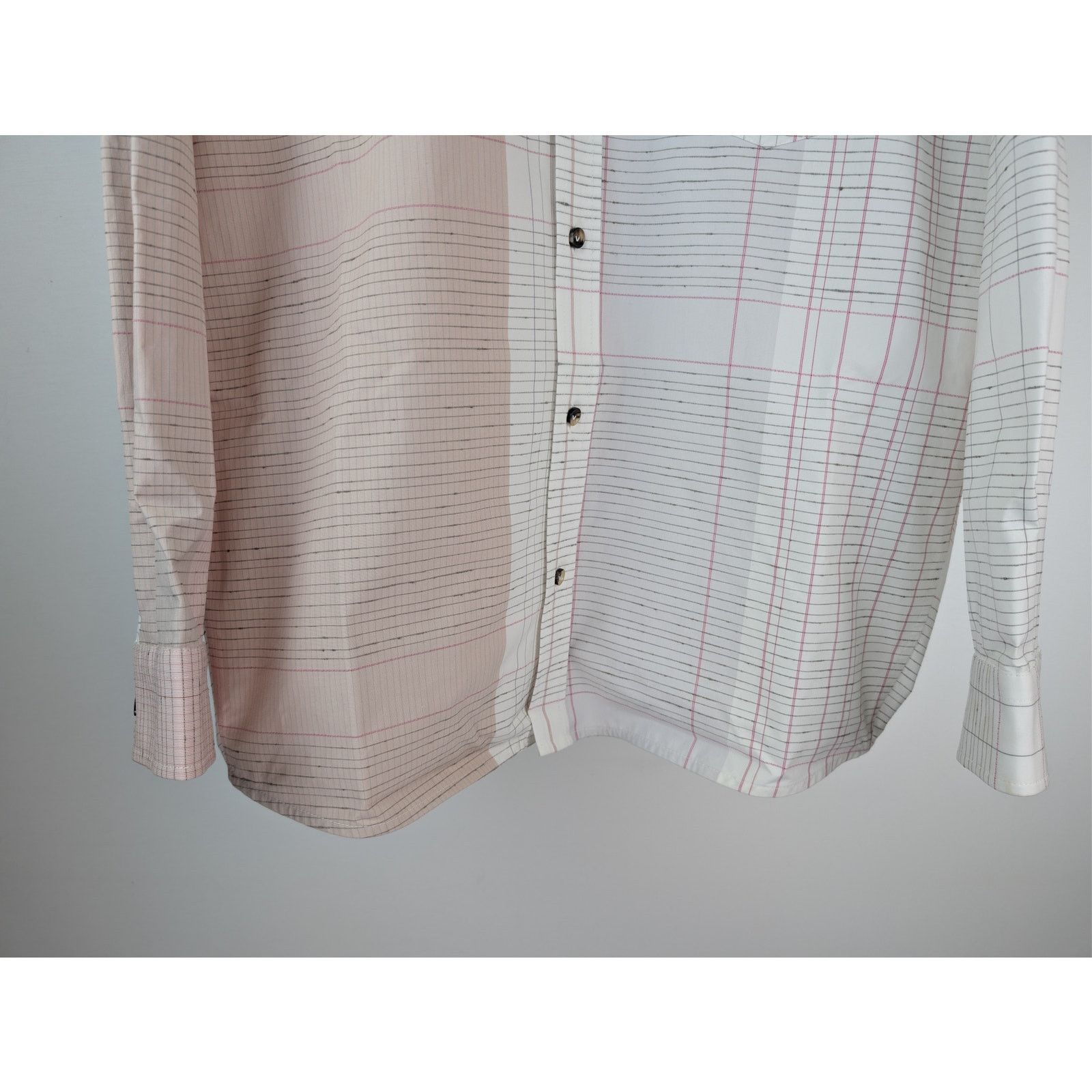 Bottega Veneta o1rshd1 Multicolor Notebook Cotton Shirt in Off White / Pink Size US S / EU 44-46 / 1 - 4 Thumbnail
