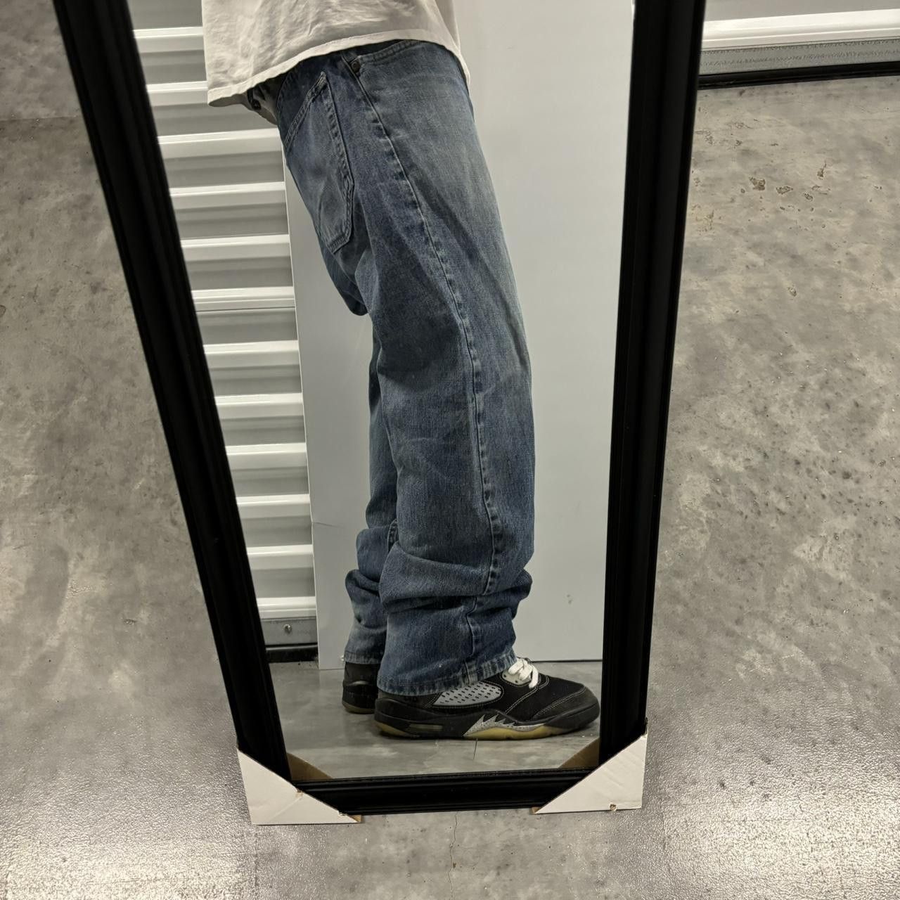 Japanese Brand × Vintage Crazy Vintage Y2K/2000s Grunge Faded Dark Wash Denim Jeans! Size US 38 / EU 54 - 2 Thumbnail