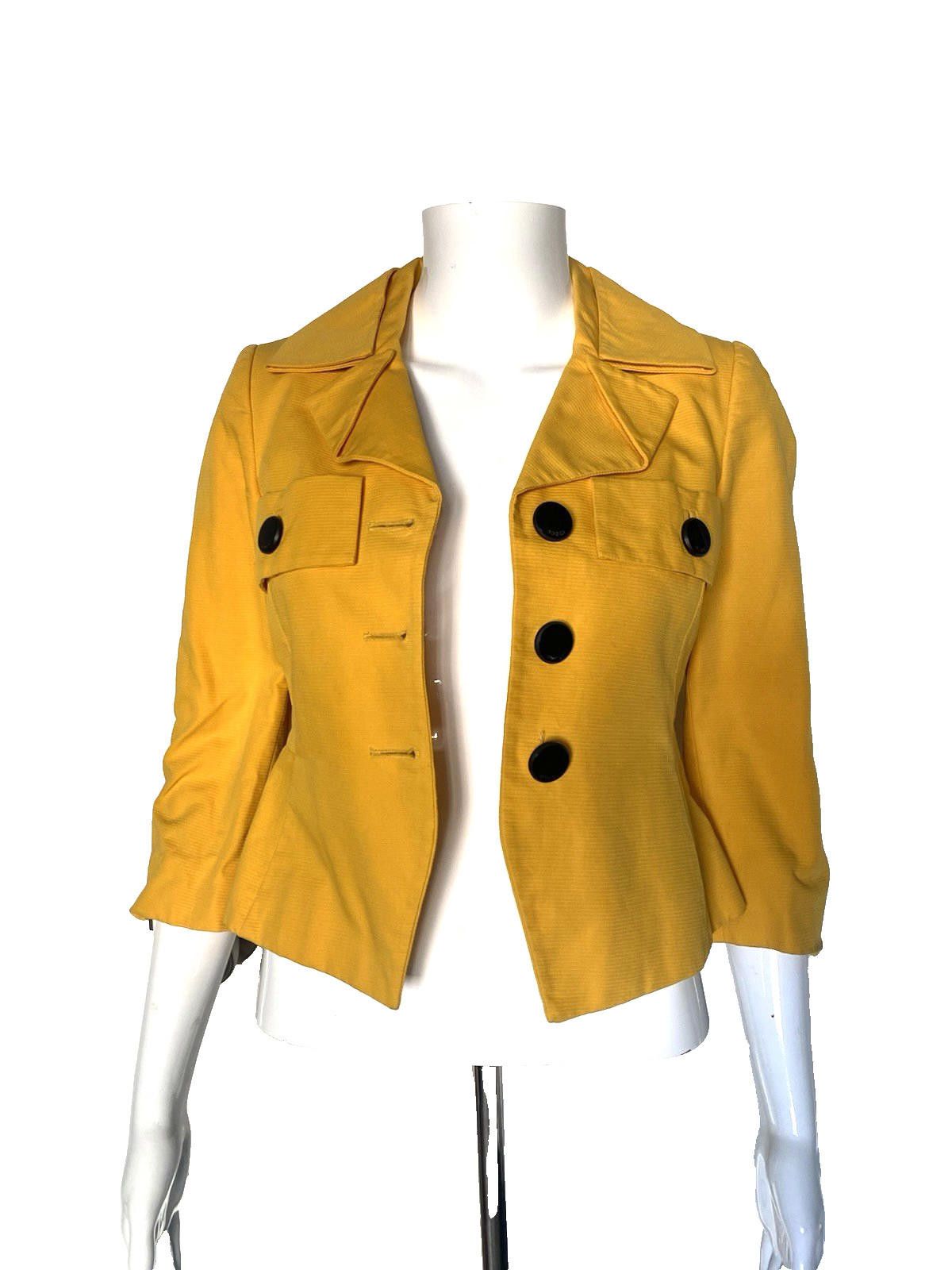 Gucci Vintage Gucci 2008 Jacket IT-38 S Yellow Cotton Blazer Size M / US 6-8 / IT 42-44 - 7 Thumbnail