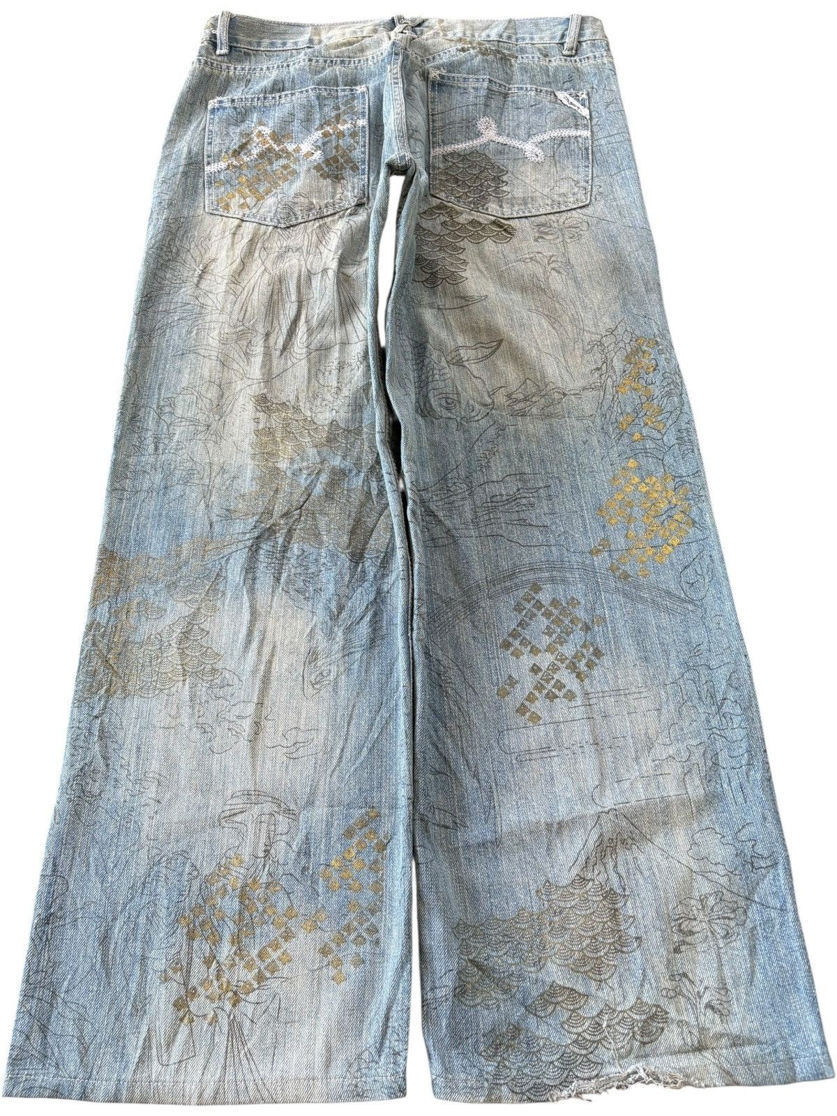 JNCO Vintage Japanese Brand Karakuri Baggy Jeans Size US 36 / EU 52 - 2 Thumbnail
