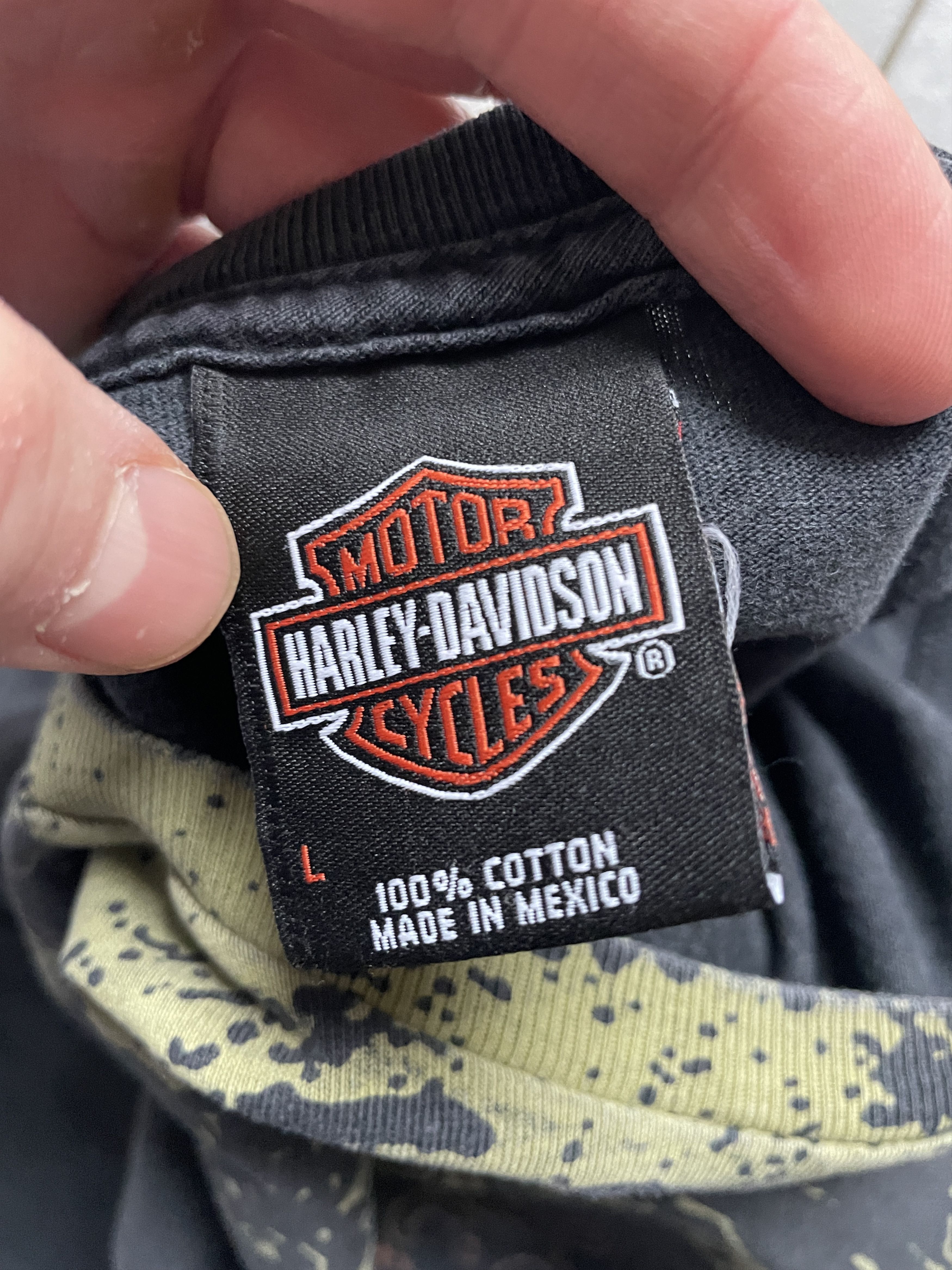 Harley Davidson VINTAGE HARLEY DAVIDSON 3D TATTOO BIKER SKULL MOTORCYCLE TEE Size US L / EU 52-54 / 3 - 6 Thumbnail