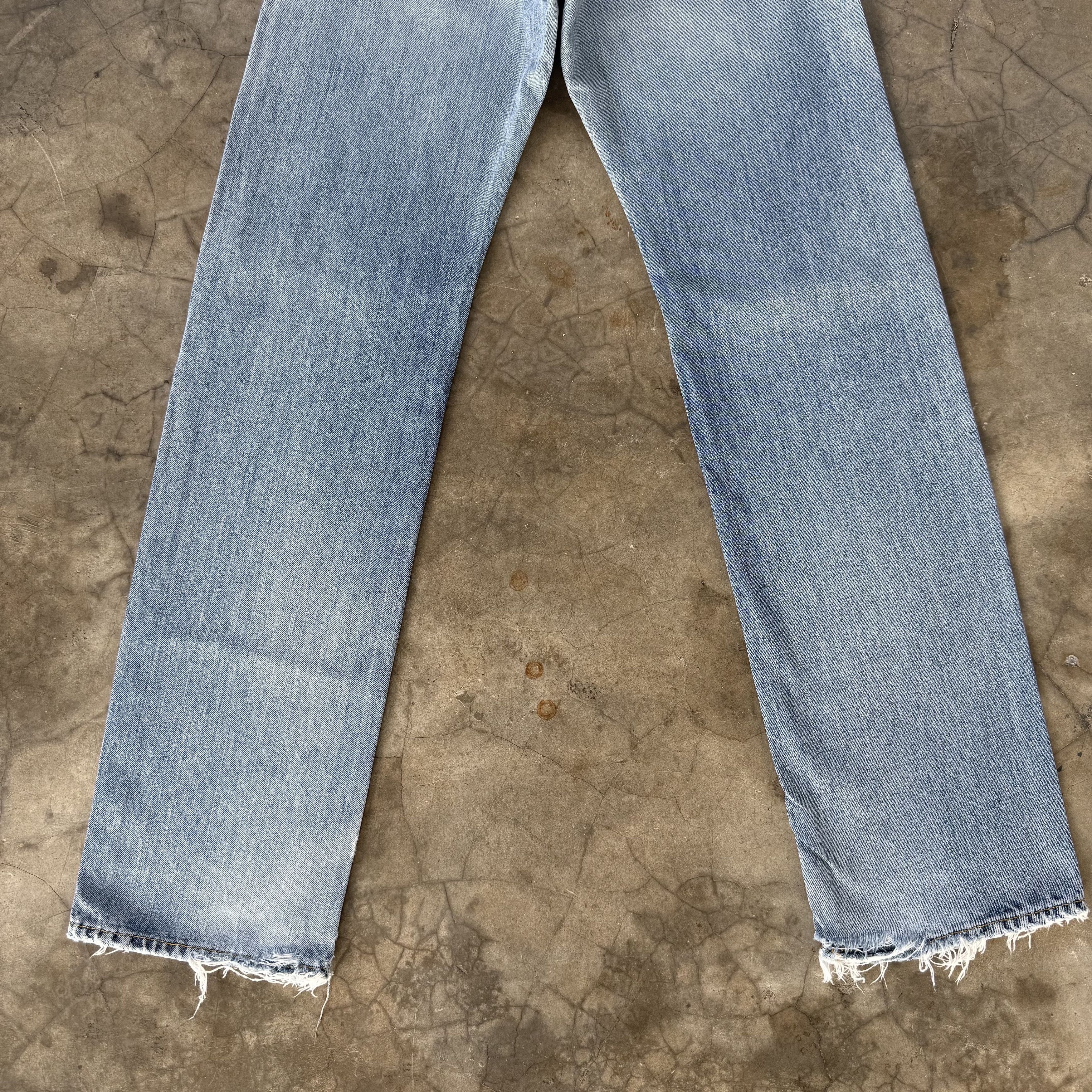 Japanese Brand W30 Vintage Japan Faded Blue Ripped Denim Jean Size US 30 / EU 46 - 9 Thumbnail